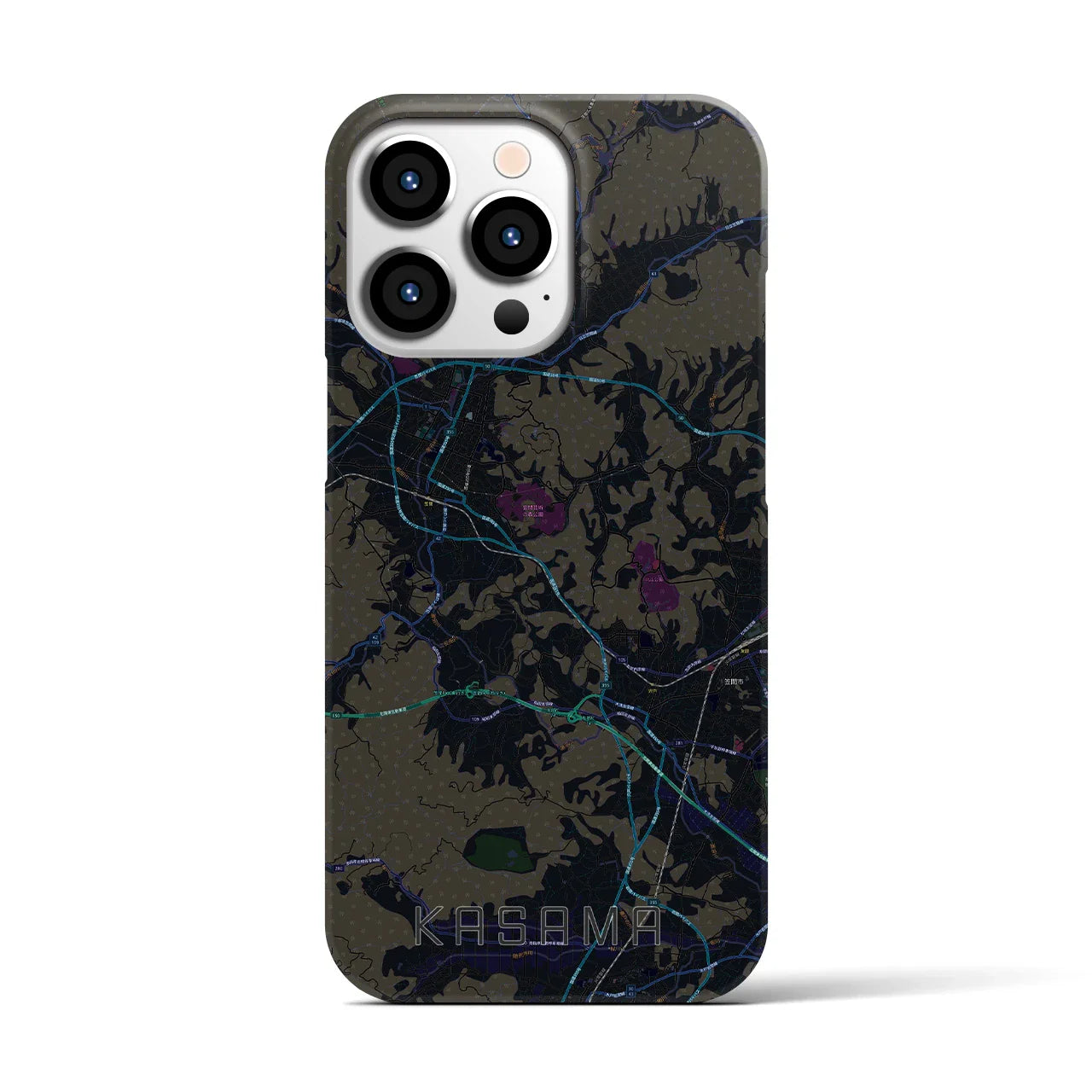 【笠間(茨城県)】地図柄iPhoneケース(バックカバータイプ)
