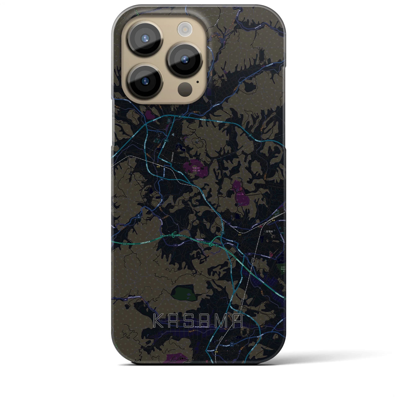 【笠間(茨城県)】地図柄iPhoneケース(バックカバータイプ)