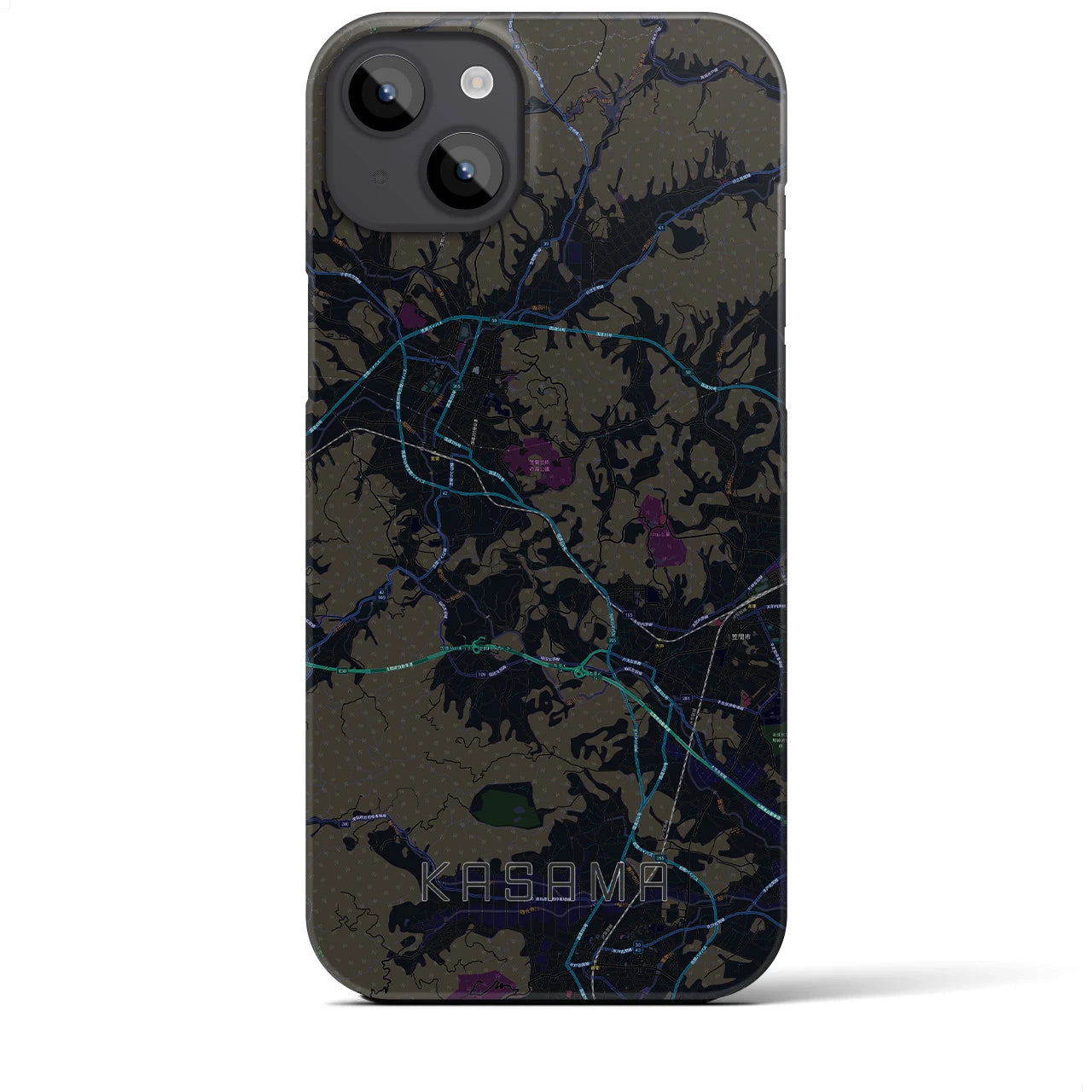 【笠間(茨城県)】地図柄iPhoneケース(バックカバータイプ)