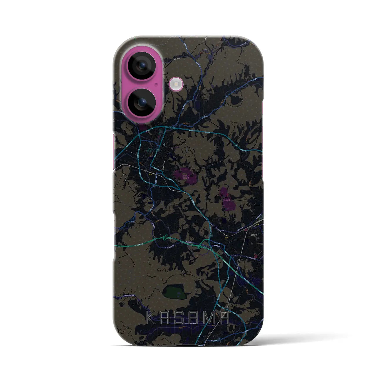 【笠間(茨城県)】地図柄iPhoneケース(バックカバータイプ)
