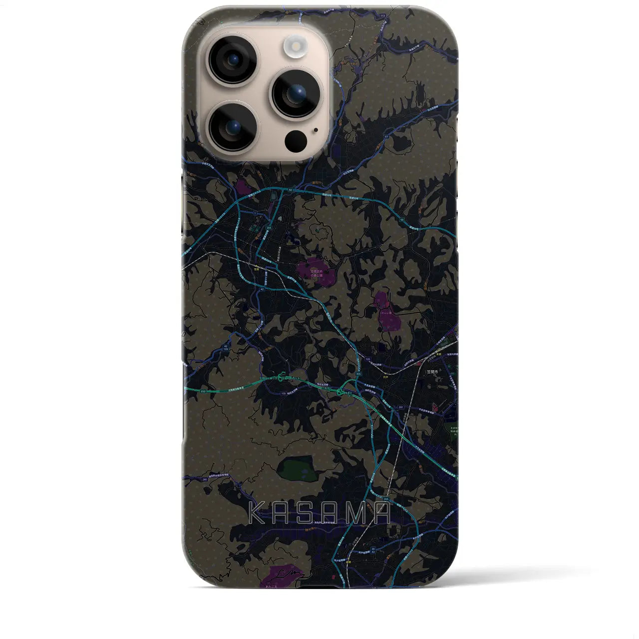 【笠間(茨城県)】地図柄iPhoneケース(バックカバータイプ)