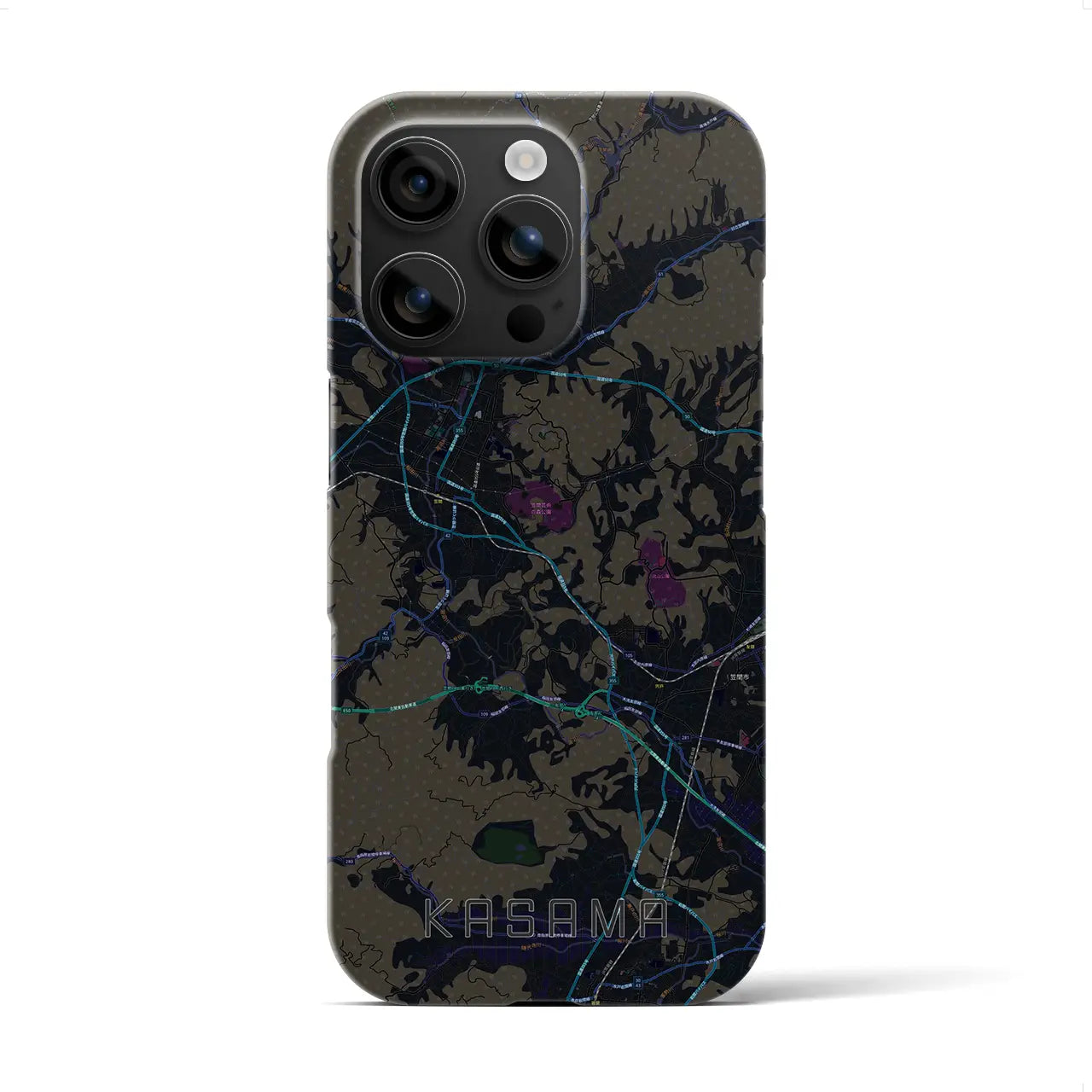 【笠間(茨城県)】地図柄iPhoneケース(バックカバータイプ)