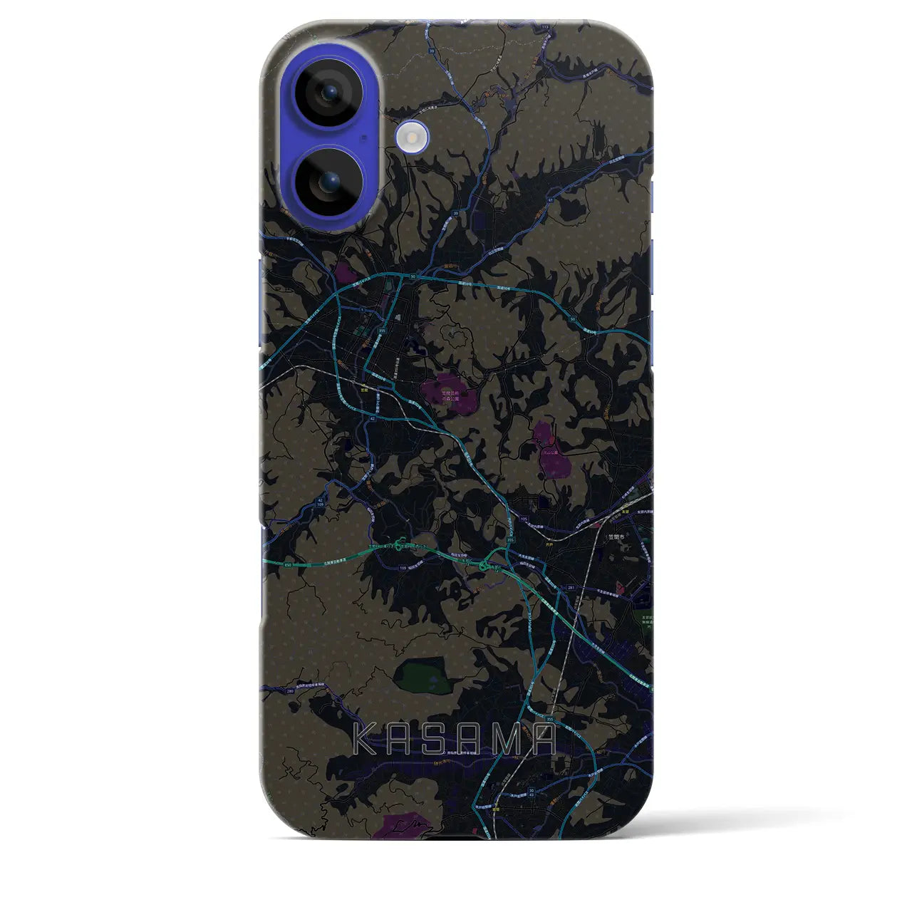 【笠間(茨城県)】地図柄iPhoneケース(バックカバータイプ)