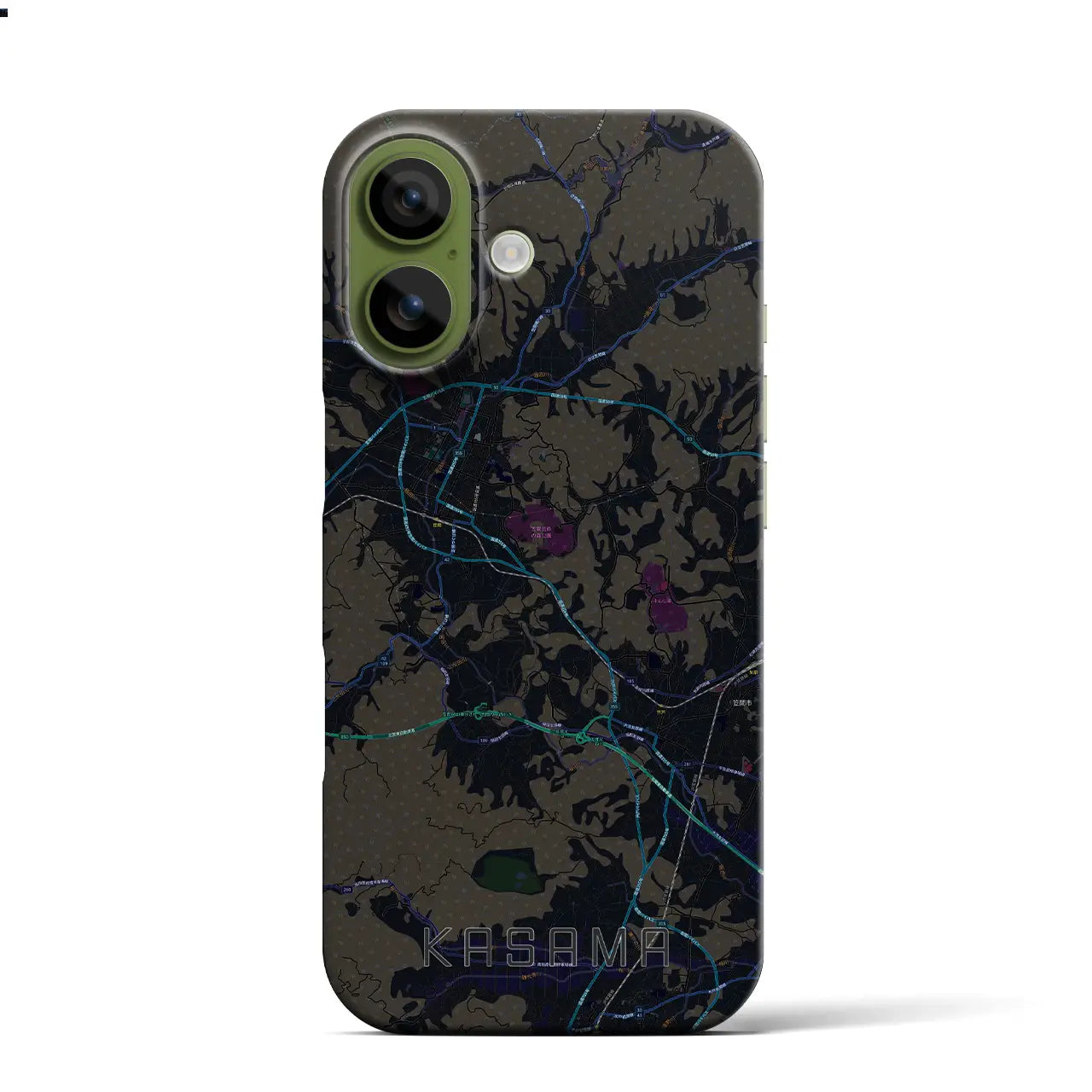 【笠間(茨城県)】地図柄iPhoneケース(バックカバータイプ)