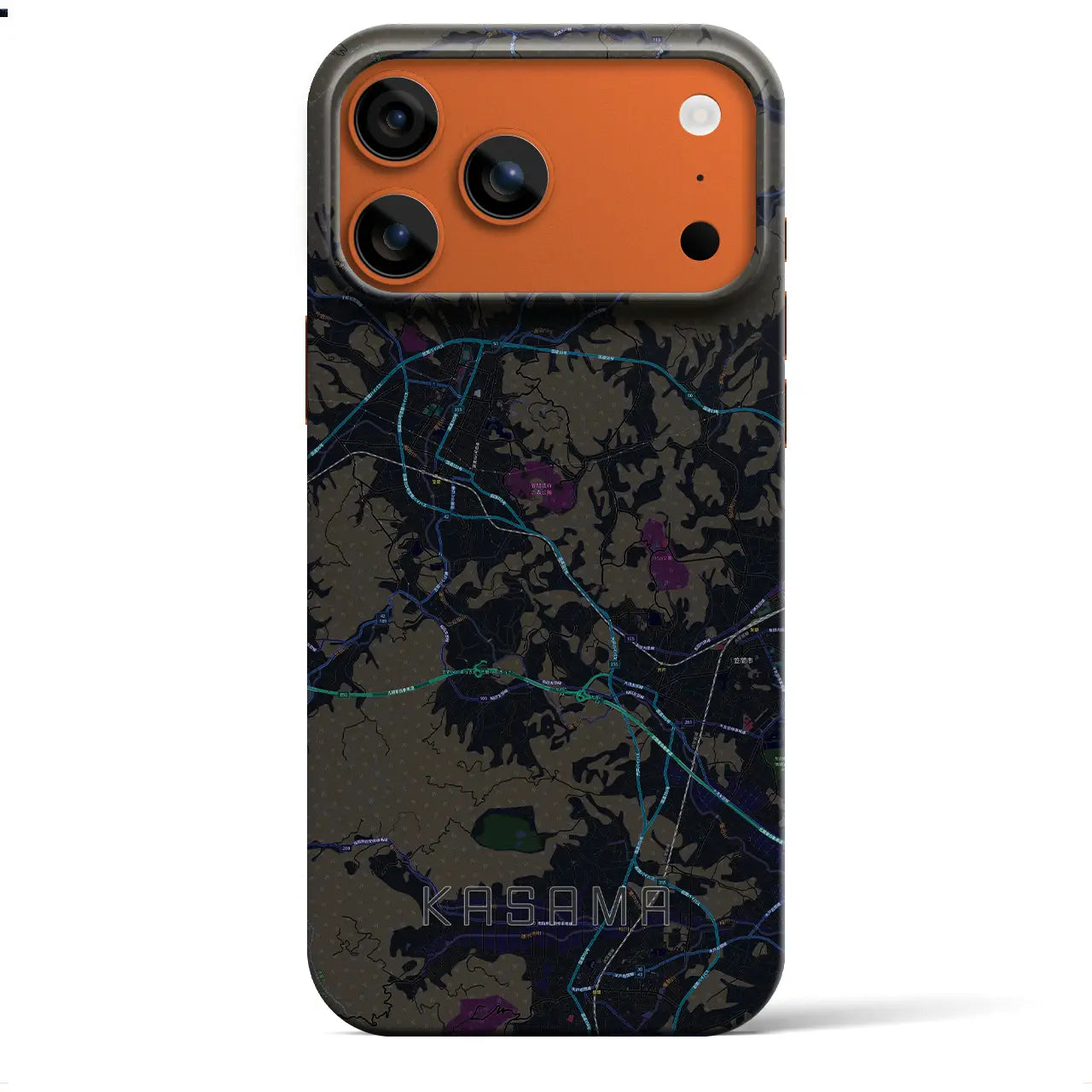 【笠間(茨城県)】地図柄iPhoneケース(バックカバータイプ)