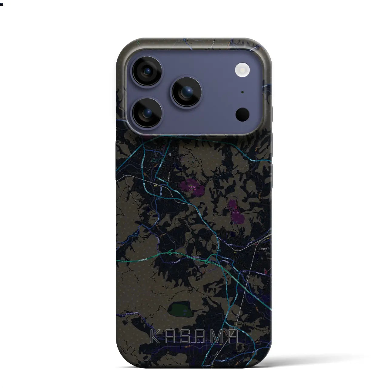 【笠間(茨城県)】地図柄iPhoneケース(バックカバータイプ)