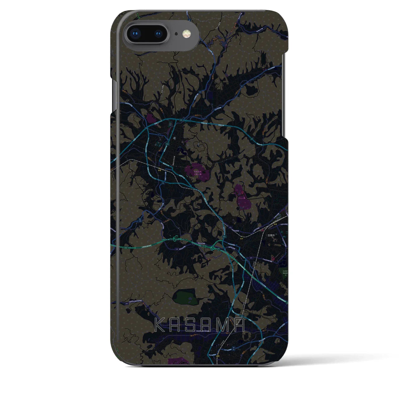 【笠間(茨城県)】地図柄iPhoneケース(バックカバータイプ)