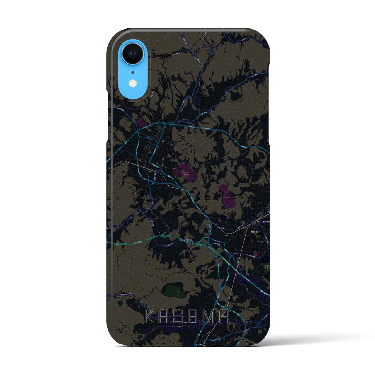 【笠間(茨城県)】地図柄iPhoneケース(バックカバータイプ)
