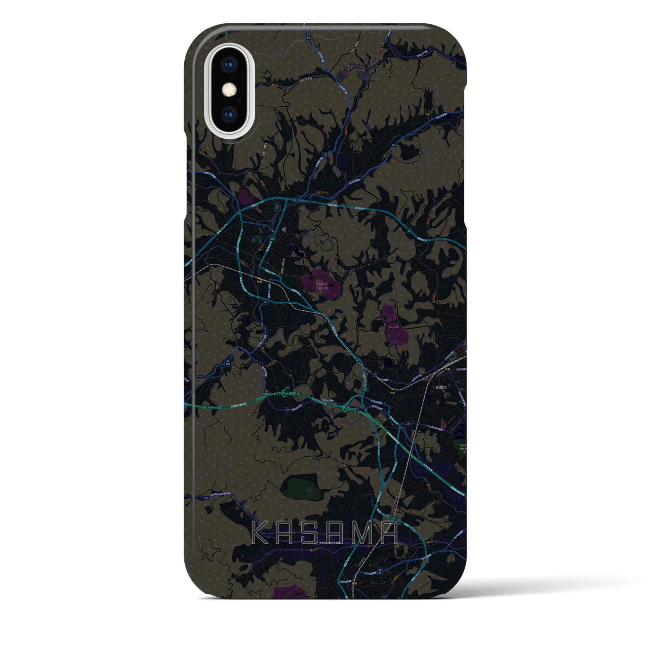 【笠間(茨城県)】地図柄iPhoneケース(バックカバータイプ)