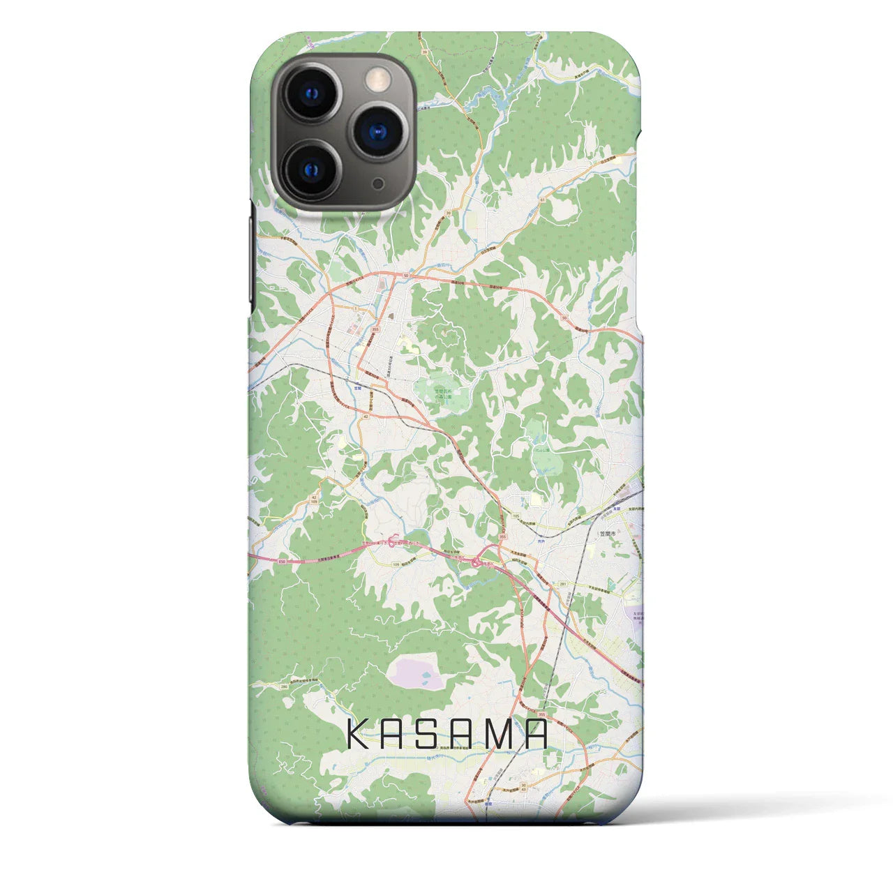 【笠間(茨城県)】地図柄iPhoneケース(バックカバータイプ)