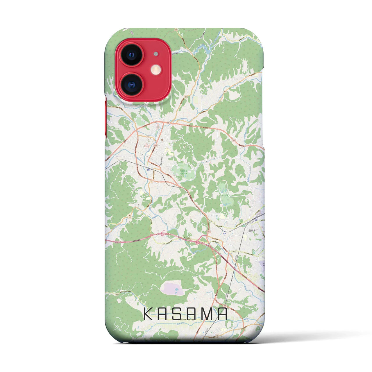 【笠間(茨城県)】地図柄iPhoneケース(バックカバータイプ)