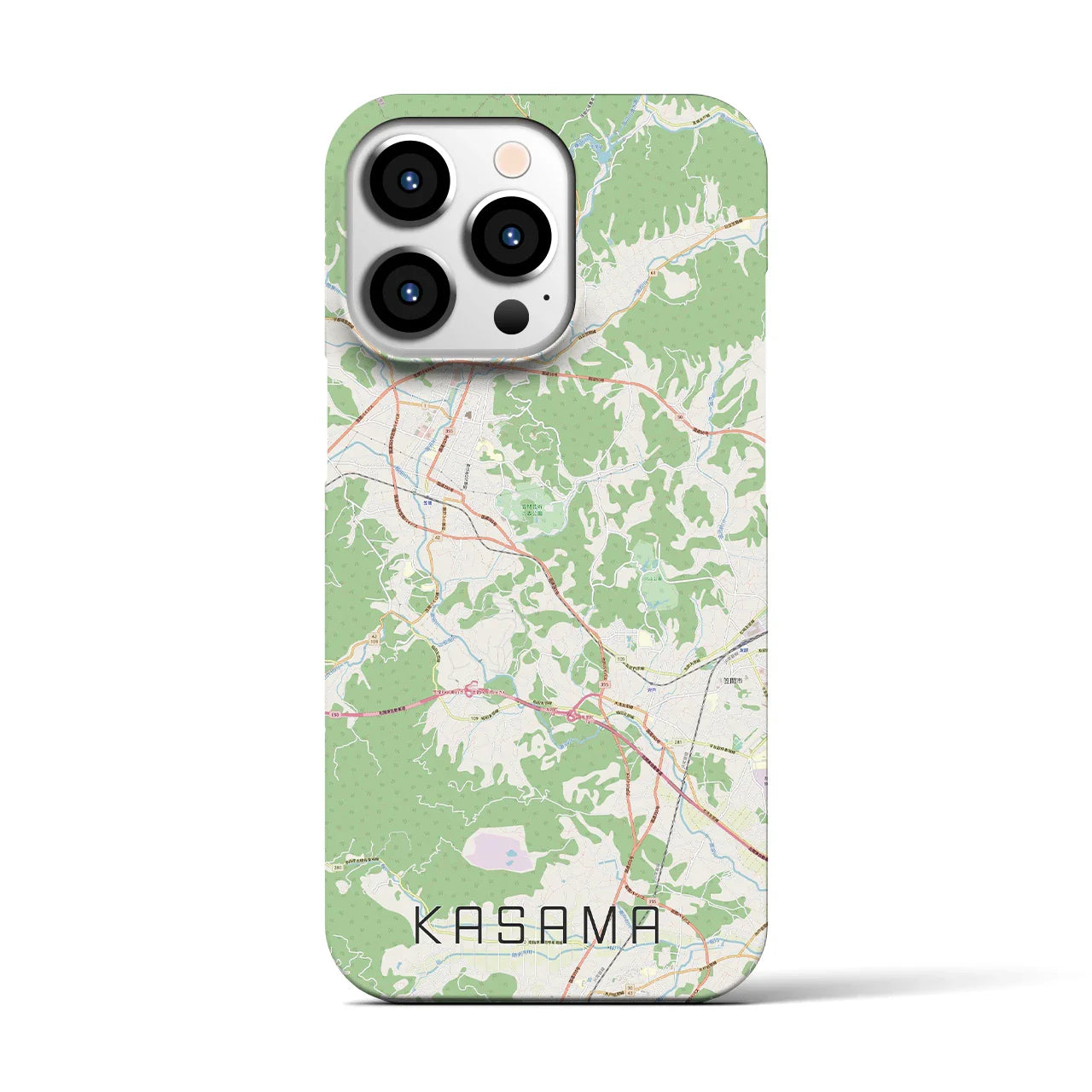 【笠間(茨城県)】地図柄iPhoneケース(バックカバータイプ)