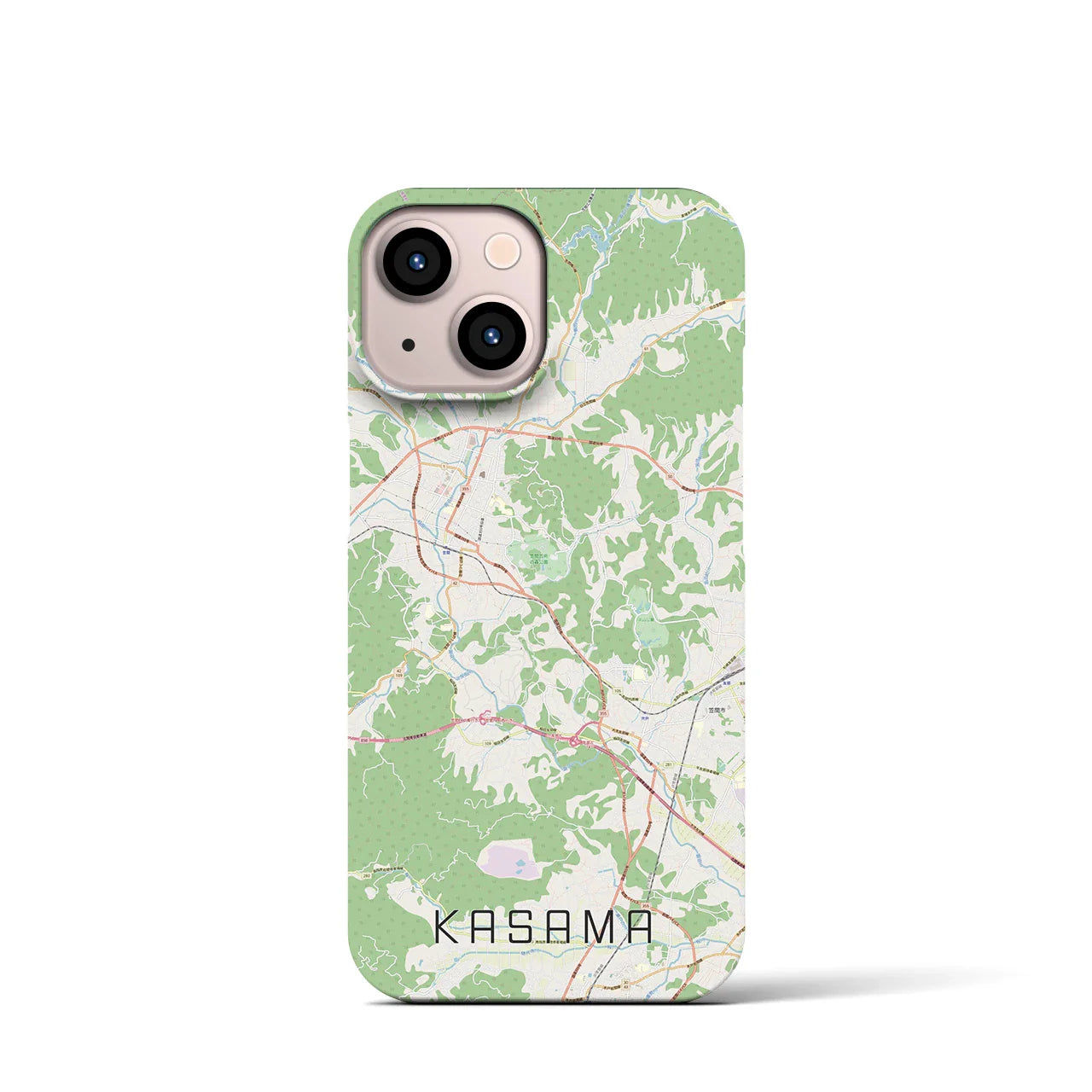 【笠間(茨城県)】地図柄iPhoneケース(バックカバータイプ)