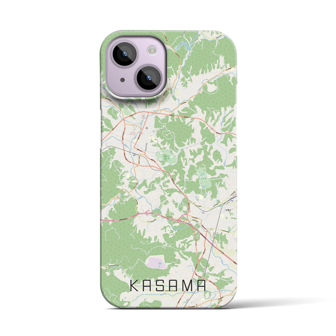 【笠間(茨城県)】地図柄iPhoneケース(バックカバータイプ)