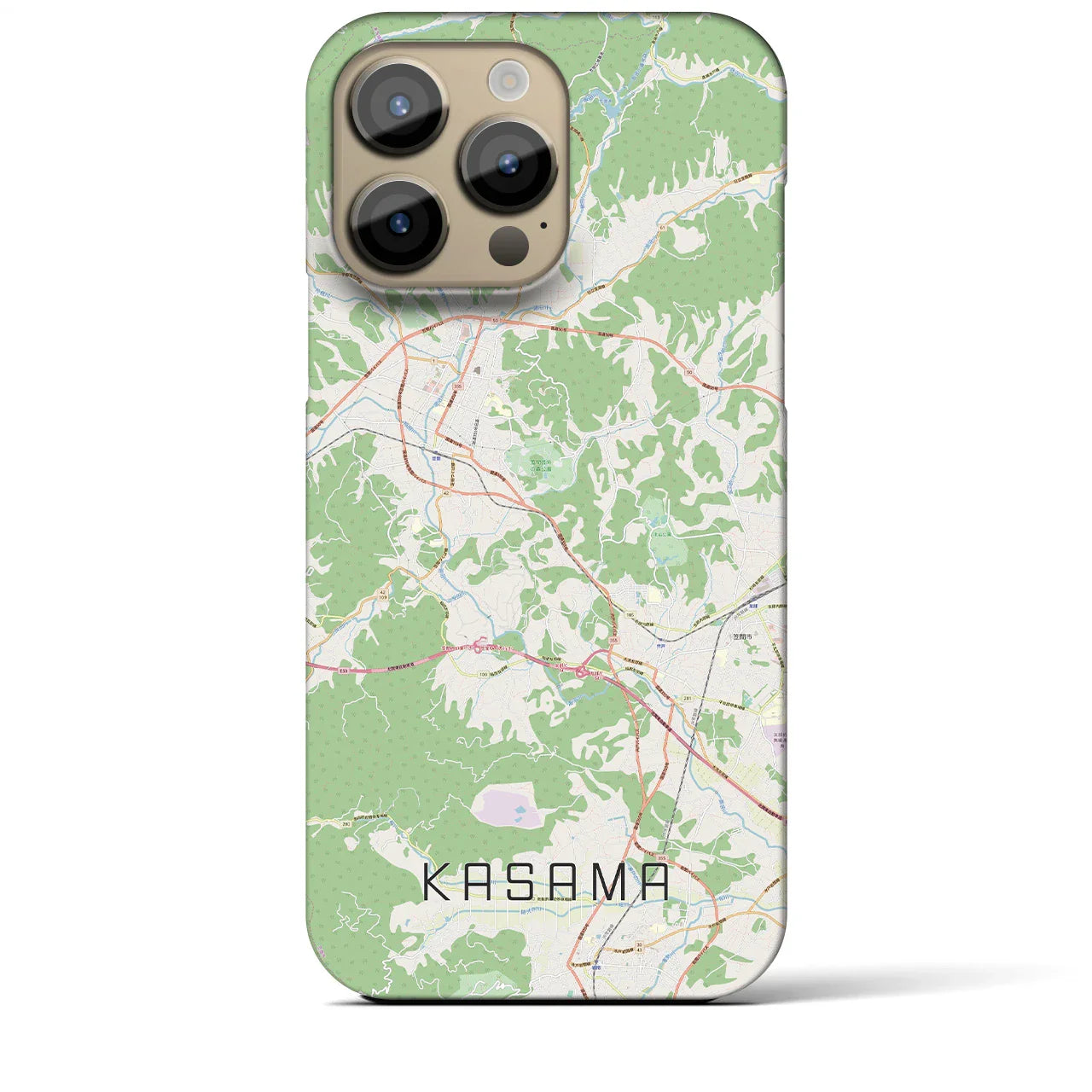 【笠間(茨城県)】地図柄iPhoneケース(バックカバータイプ)