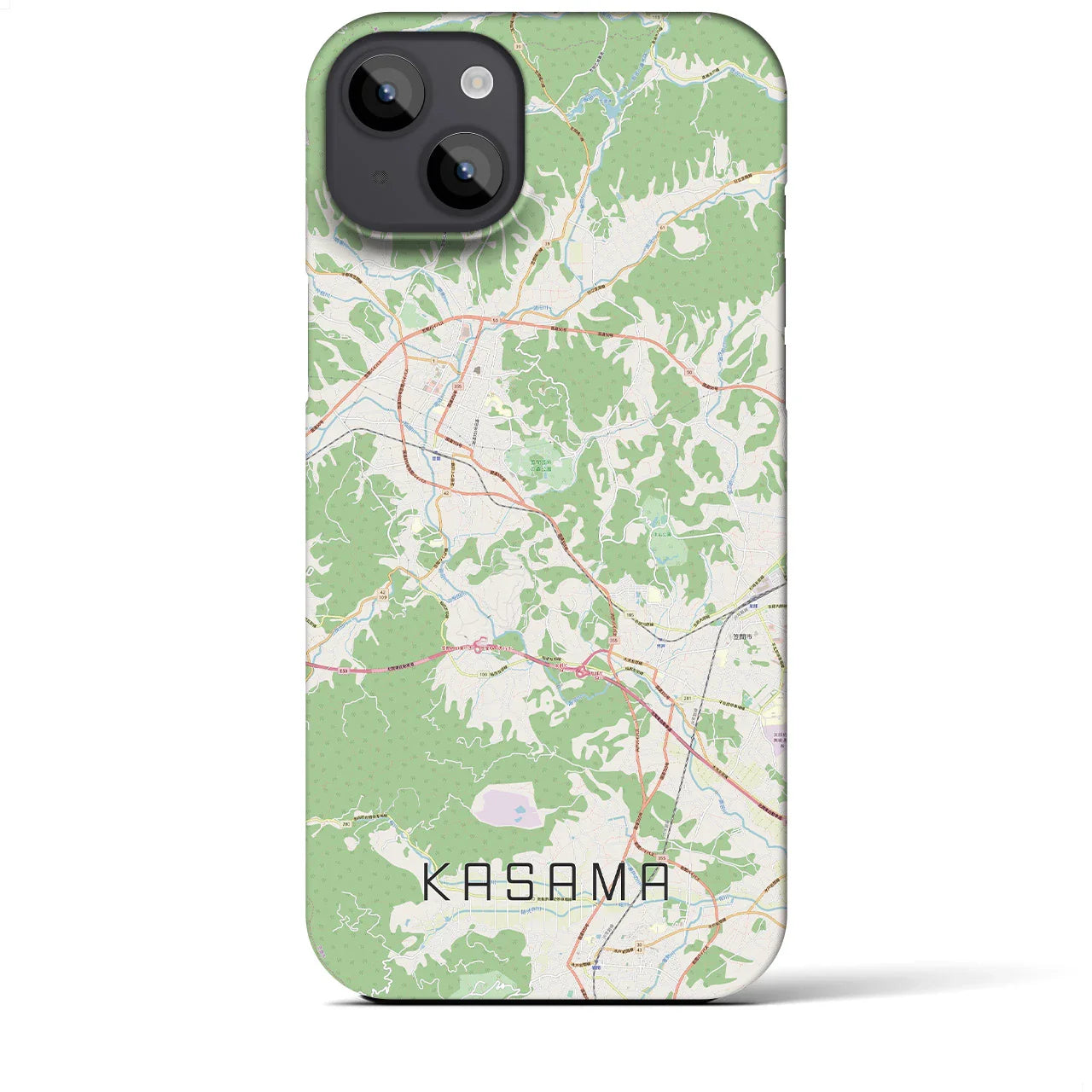 【笠間(茨城県)】地図柄iPhoneケース(バックカバータイプ)