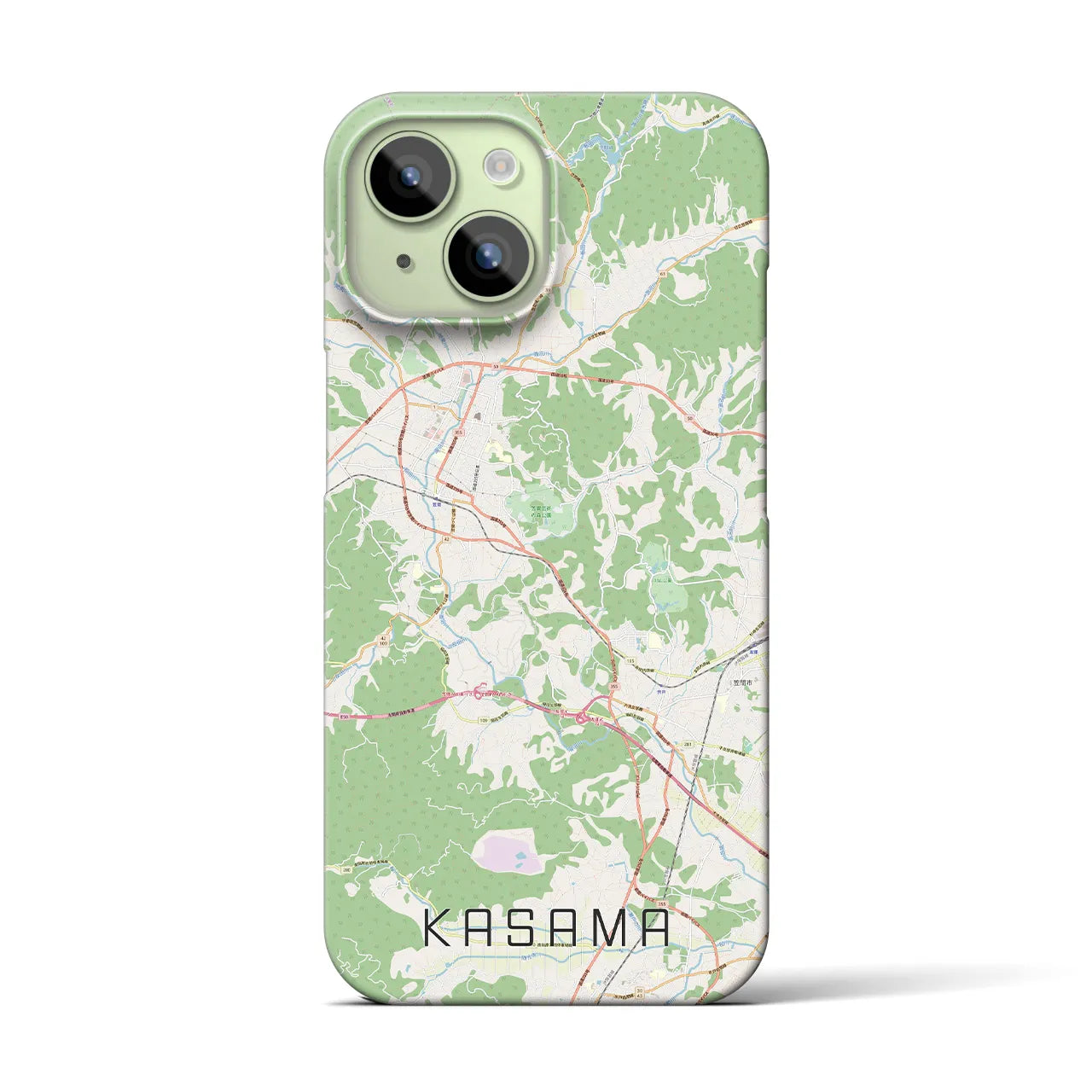 【笠間(茨城県)】地図柄iPhoneケース(バックカバータイプ)