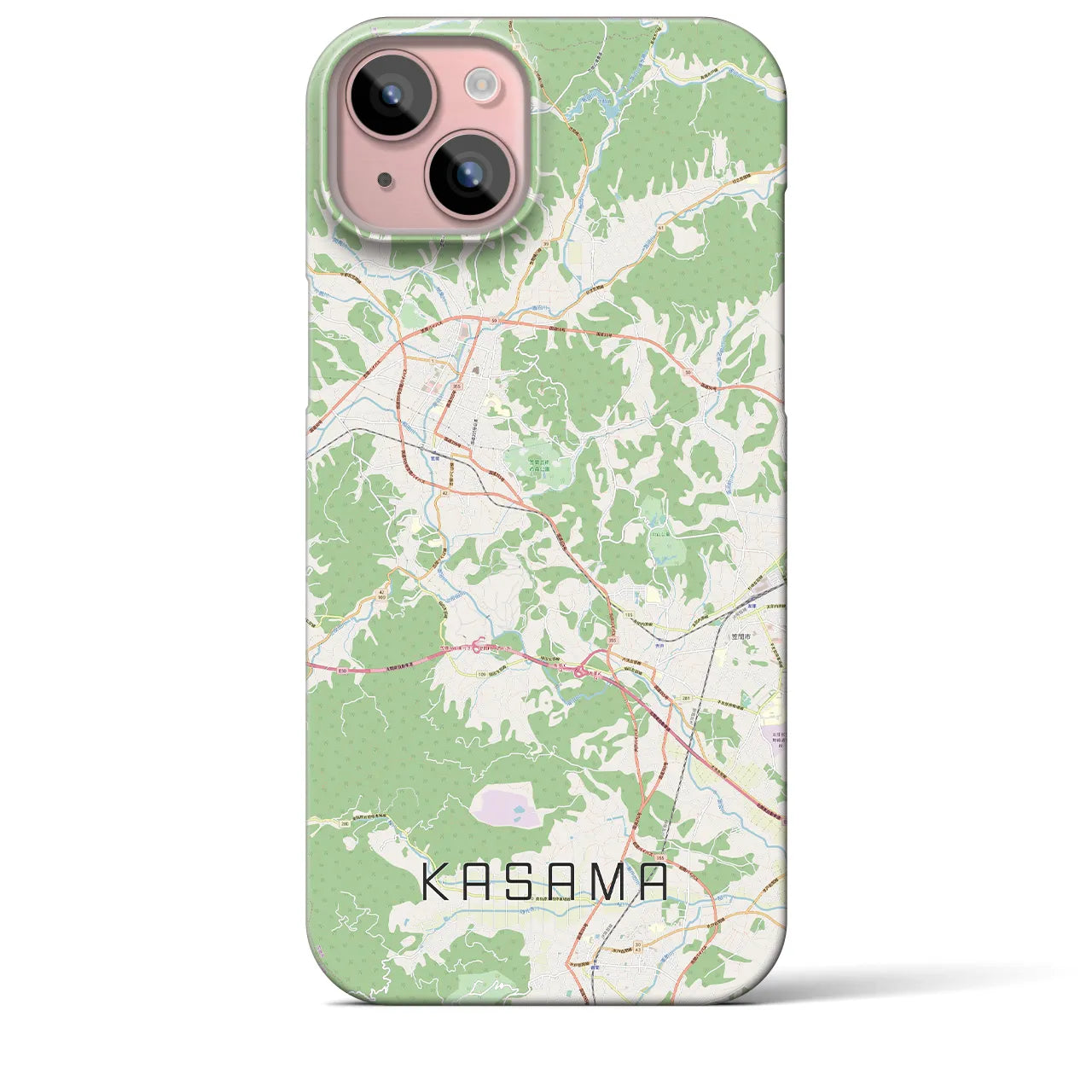 【笠間(茨城県)】地図柄iPhoneケース(バックカバータイプ)