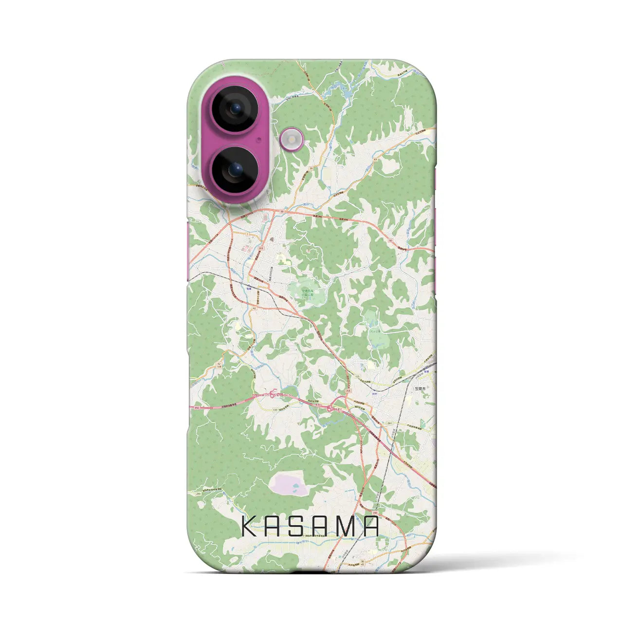 【笠間(茨城県)】地図柄iPhoneケース(バックカバータイプ)
