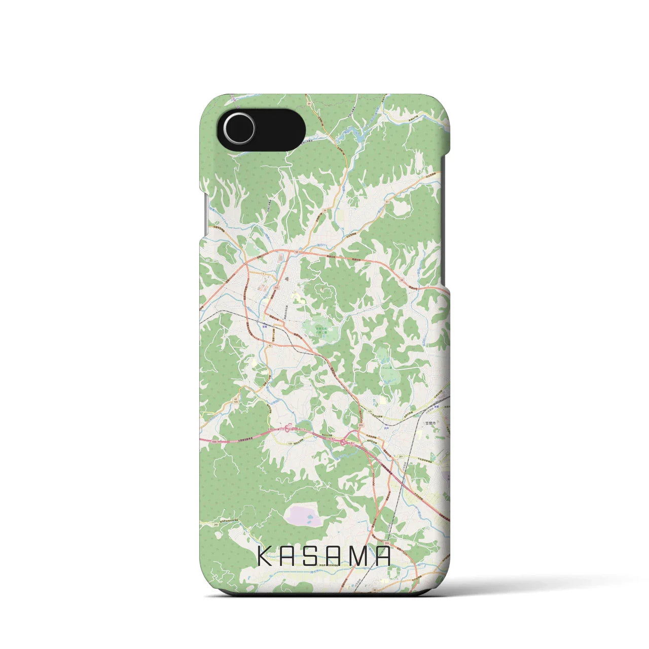【笠間(茨城県)】地図柄iPhoneケース(バックカバータイプ)