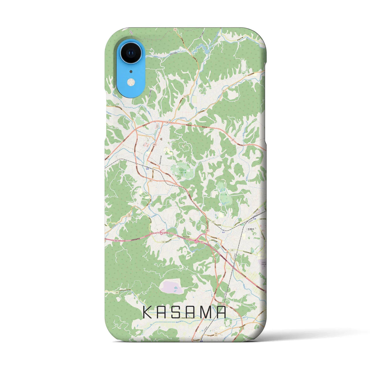 【笠間(茨城県)】地図柄iPhoneケース(バックカバータイプ)
