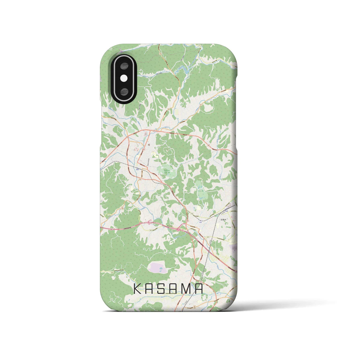 【笠間(茨城県)】地図柄iPhoneケース(バックカバータイプ)