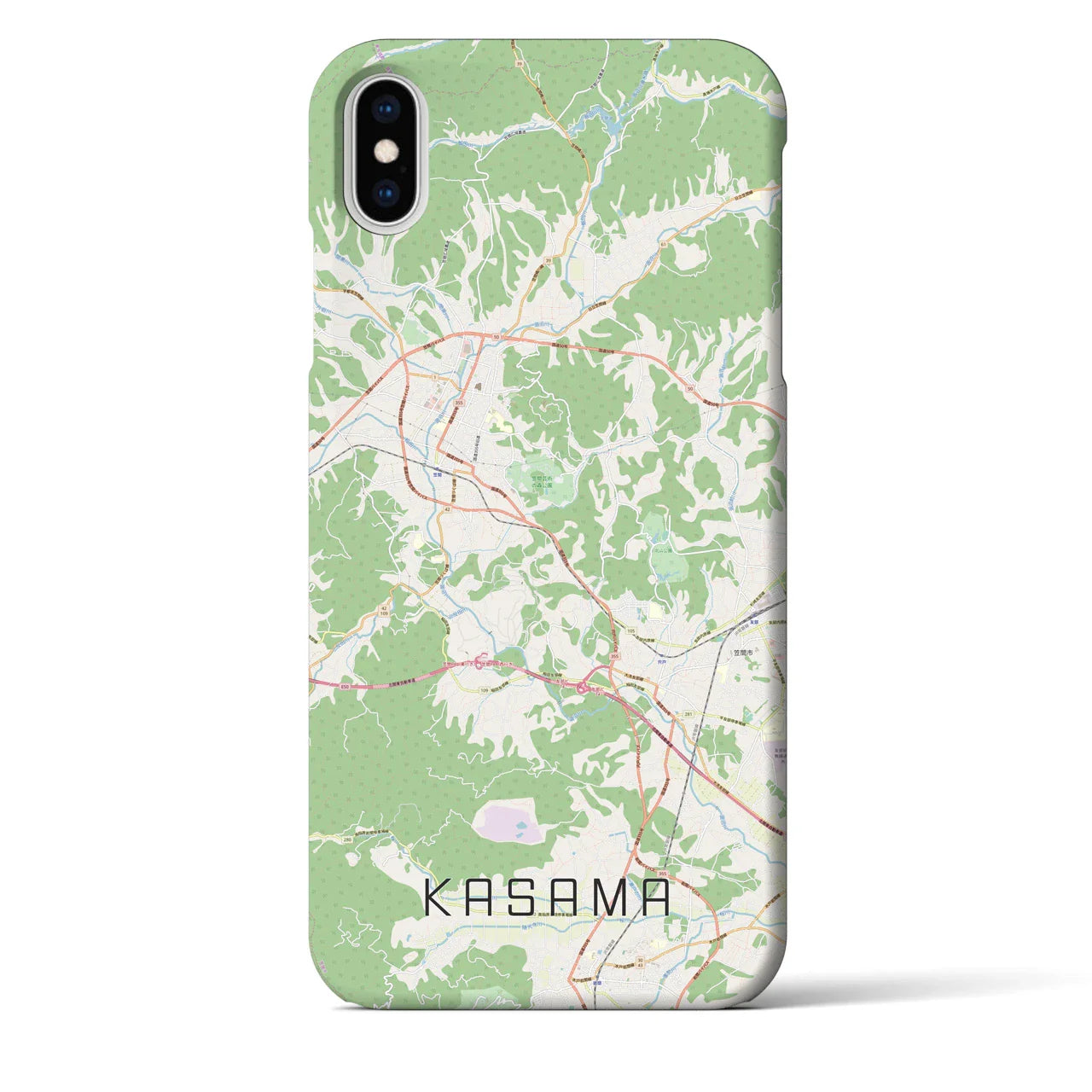 【笠間(茨城県)】地図柄iPhoneケース(バックカバータイプ)