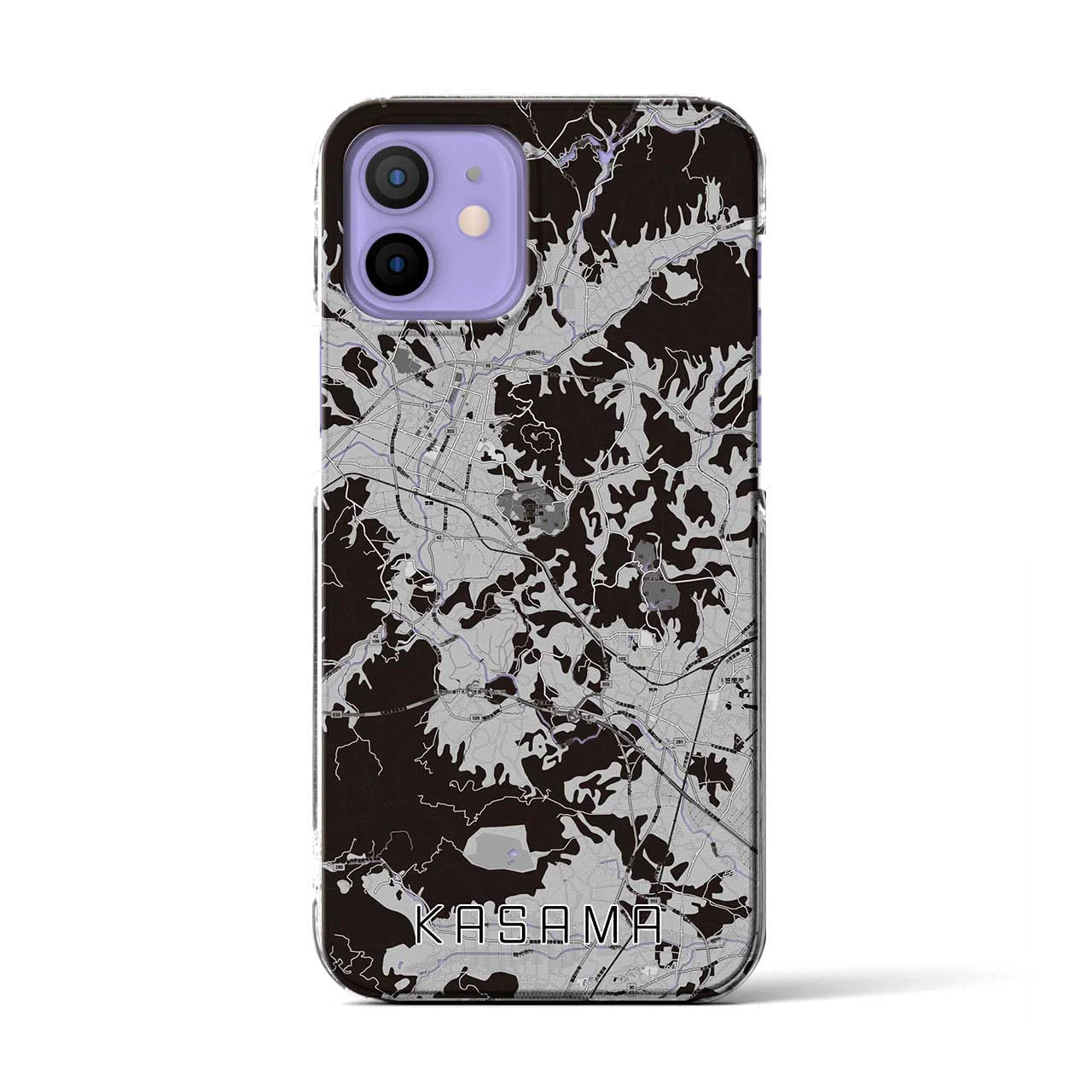 【笠間(茨城県)】地図柄iPhoneケース(クリアタイプ)