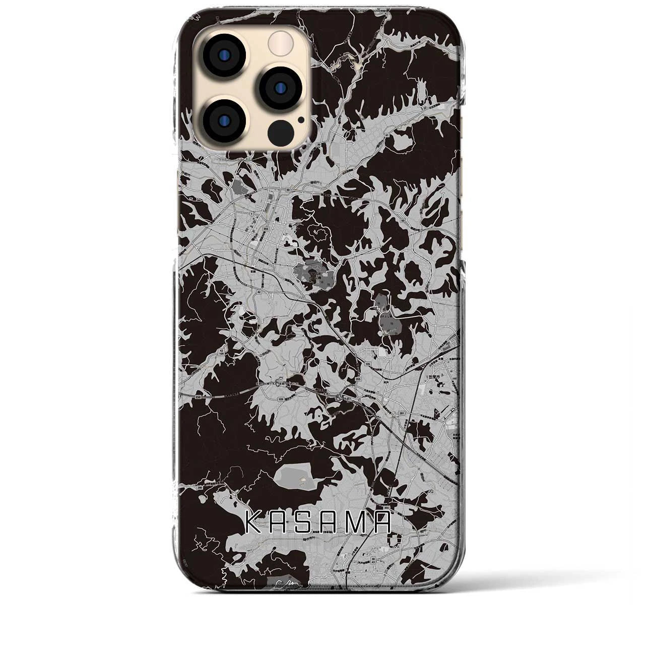 【笠間(茨城県)】地図柄iPhoneケース(クリアタイプ)