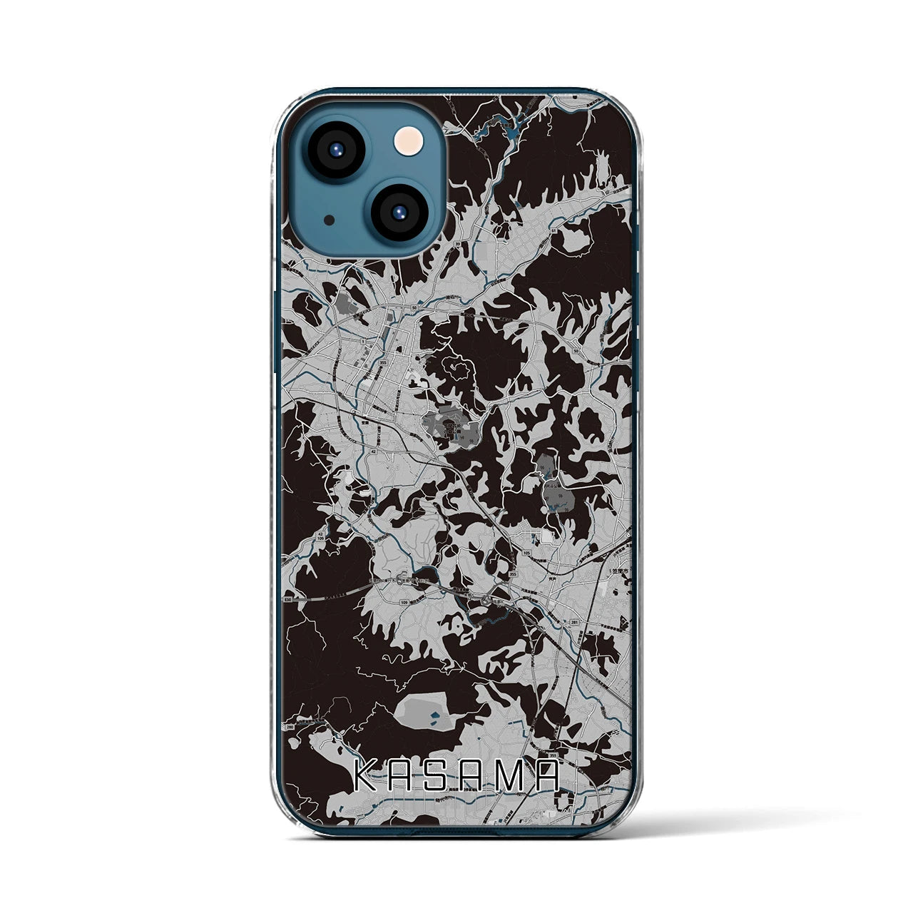 【笠間(茨城県)】地図柄iPhoneケース(クリアタイプ)