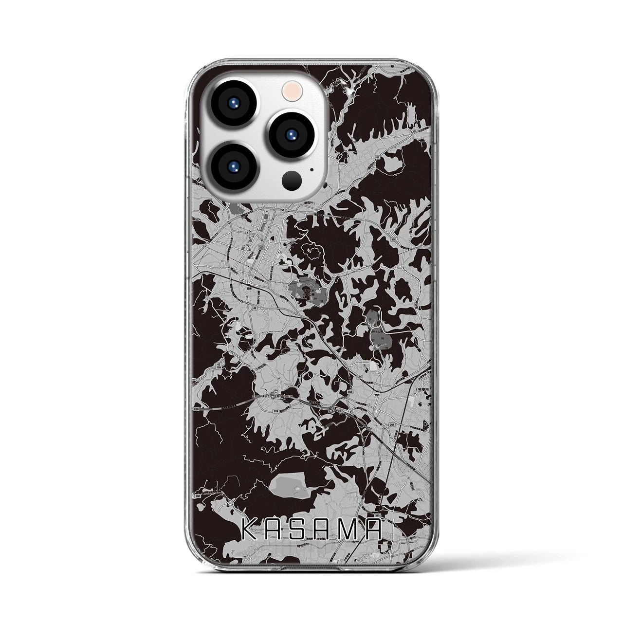 【笠間(茨城県)】地図柄iPhoneケース(クリアタイプ)