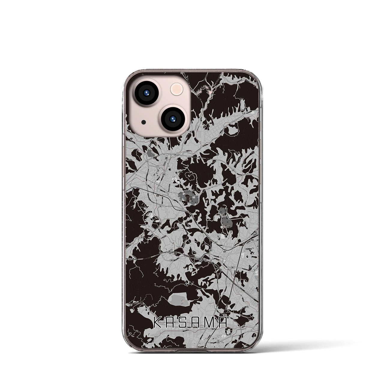 【笠間(茨城県)】地図柄iPhoneケース(クリアタイプ)