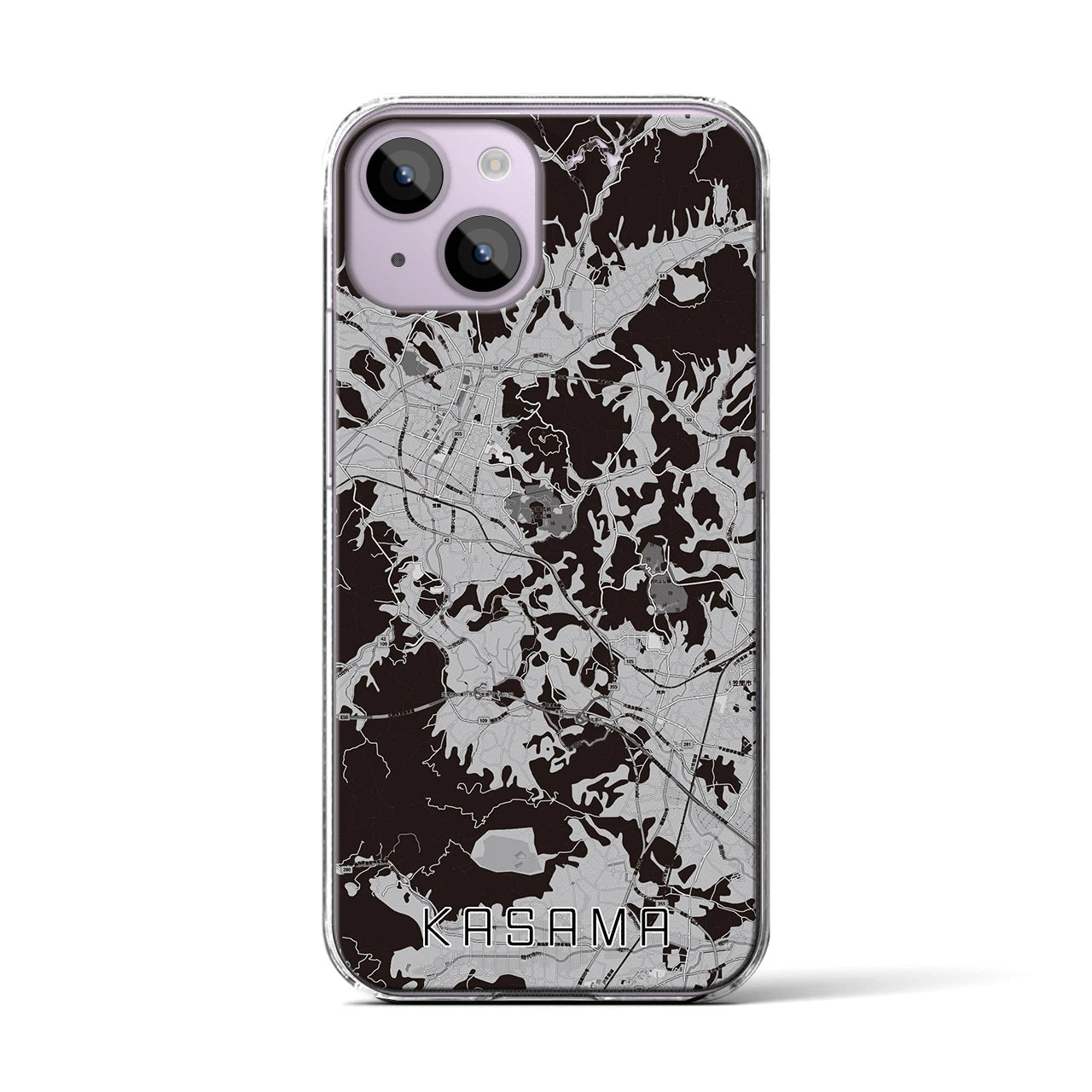 【笠間(茨城県)】地図柄iPhoneケース(クリアタイプ)