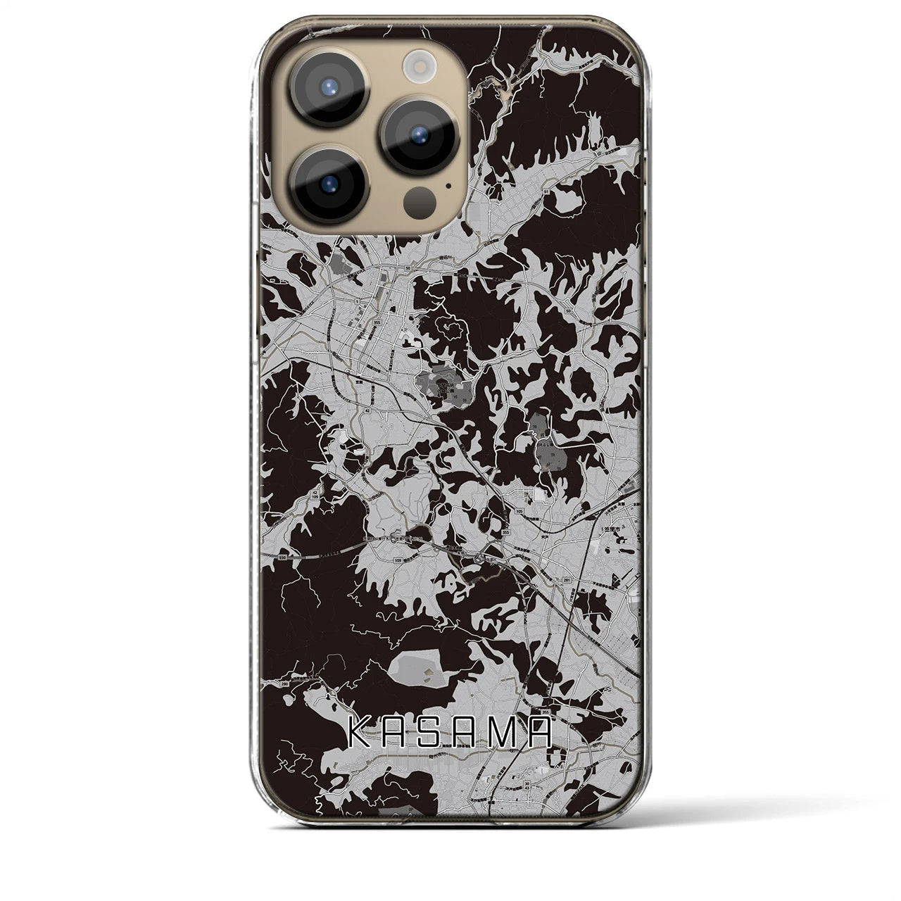 【笠間(茨城県)】地図柄iPhoneケース(クリアタイプ)