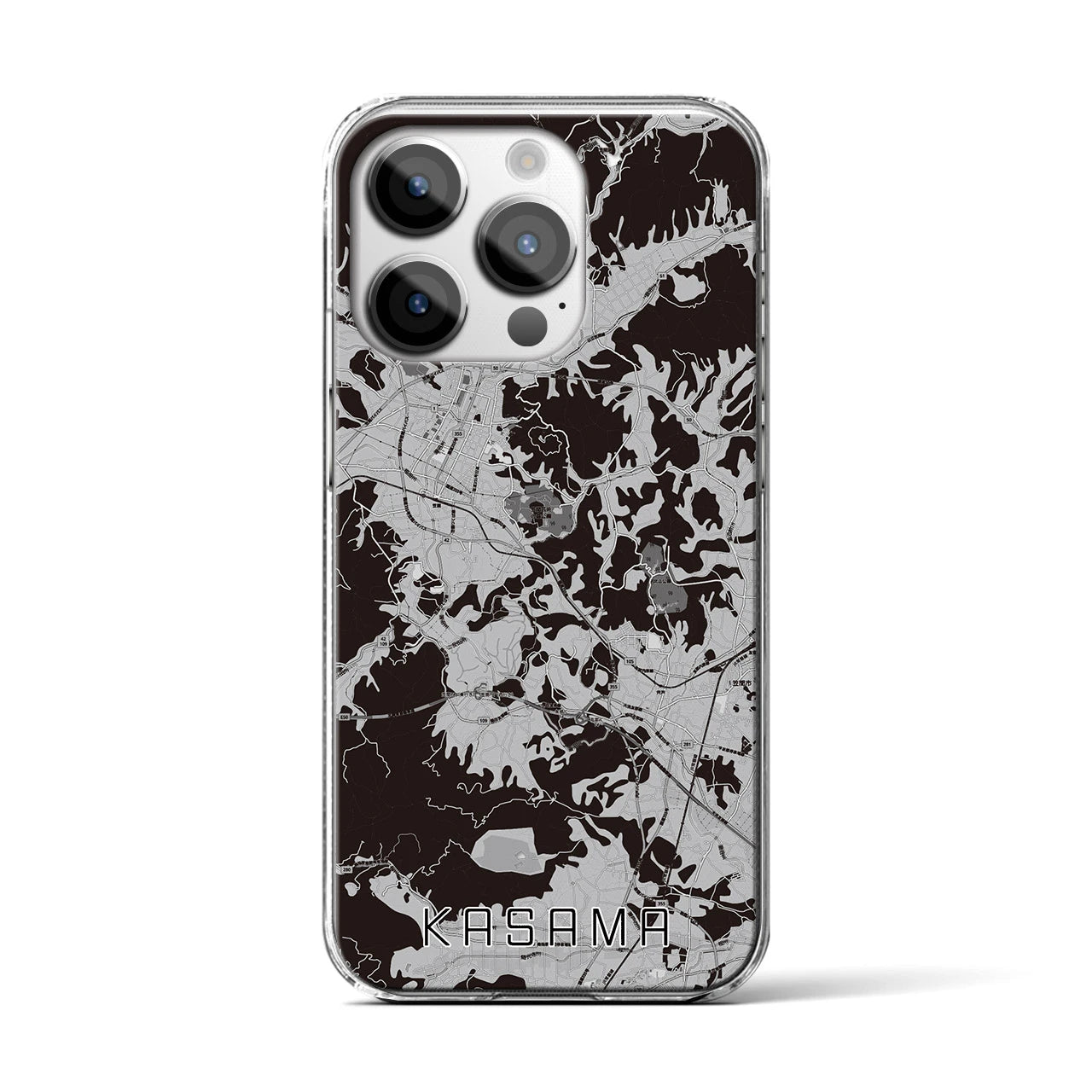 【笠間(茨城県)】地図柄iPhoneケース(クリアタイプ)