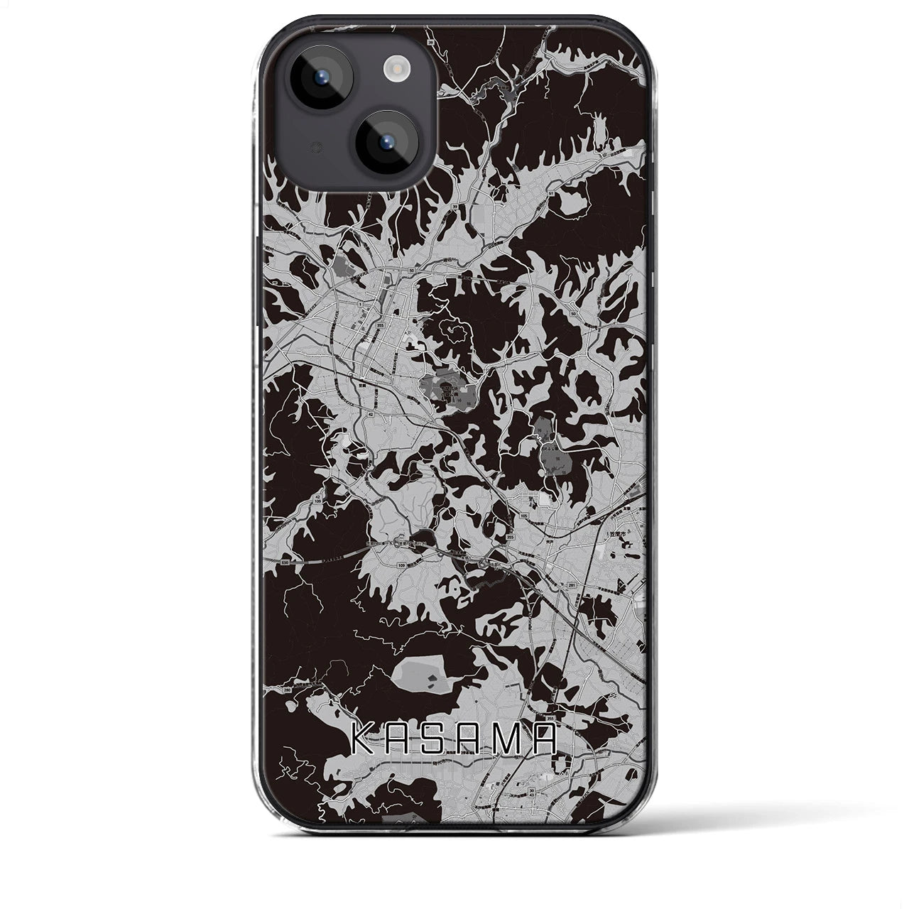 【笠間(茨城県)】地図柄iPhoneケース(クリアタイプ)