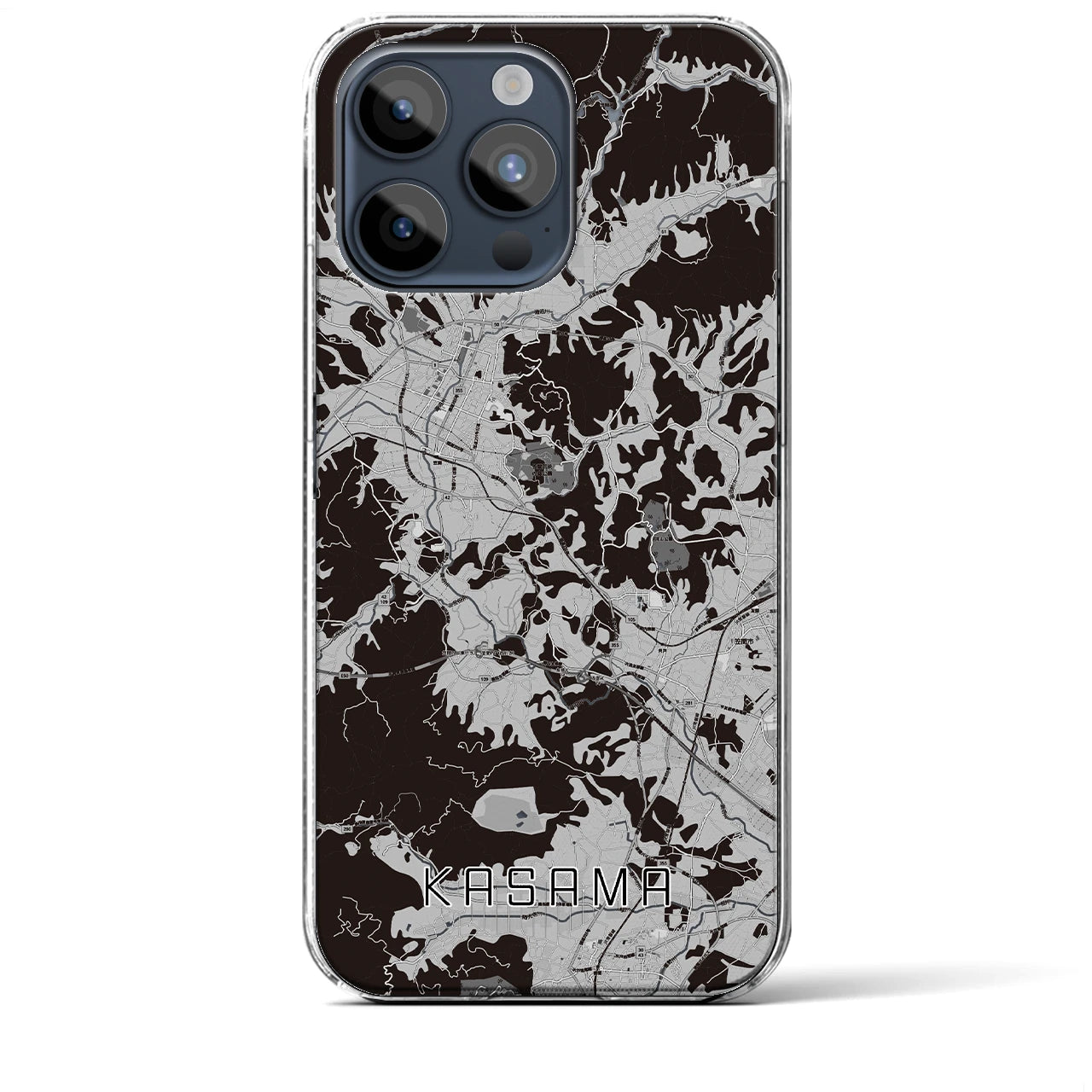 【笠間(茨城県)】地図柄iPhoneケース(クリアタイプ)