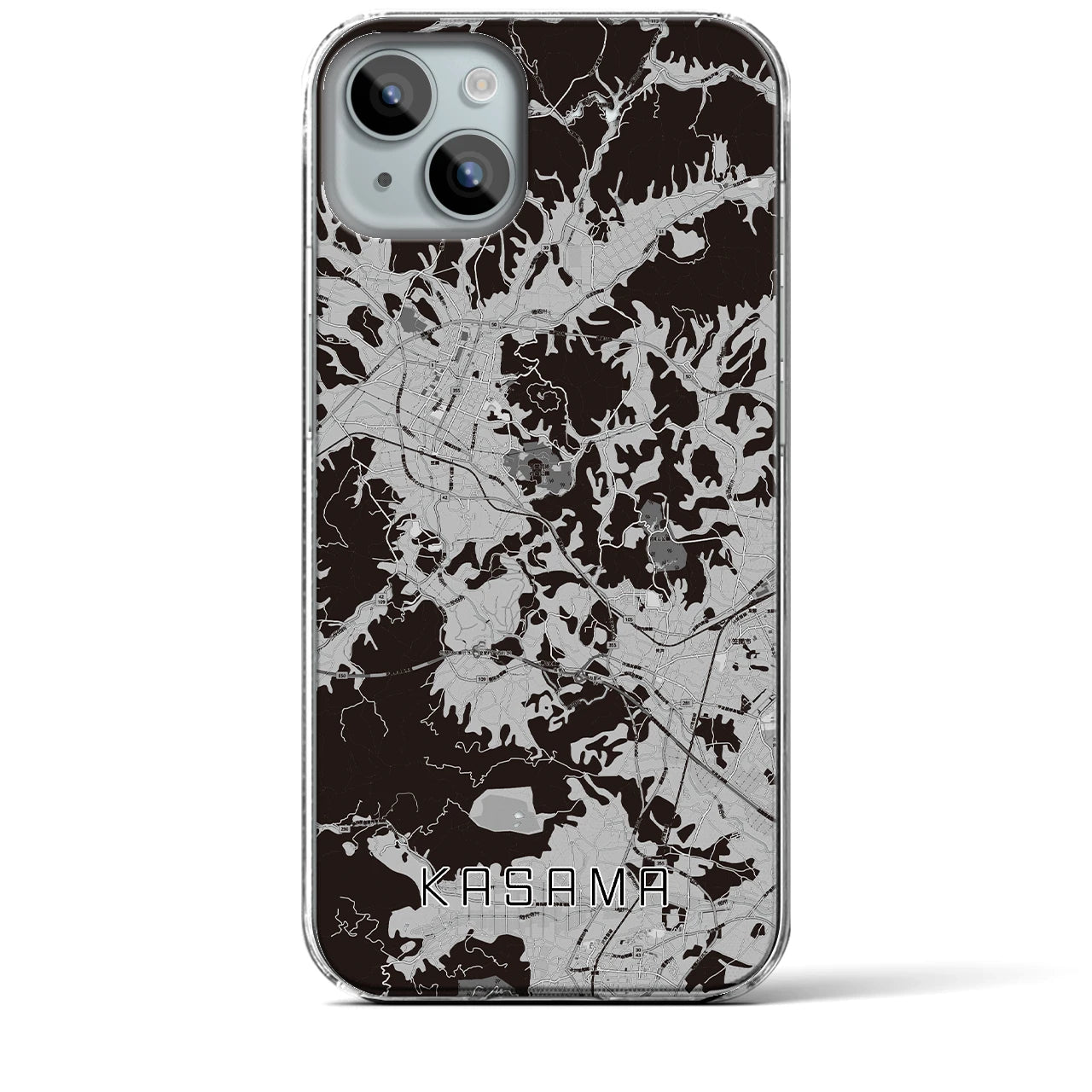 【笠間(茨城県)】地図柄iPhoneケース(クリアタイプ)