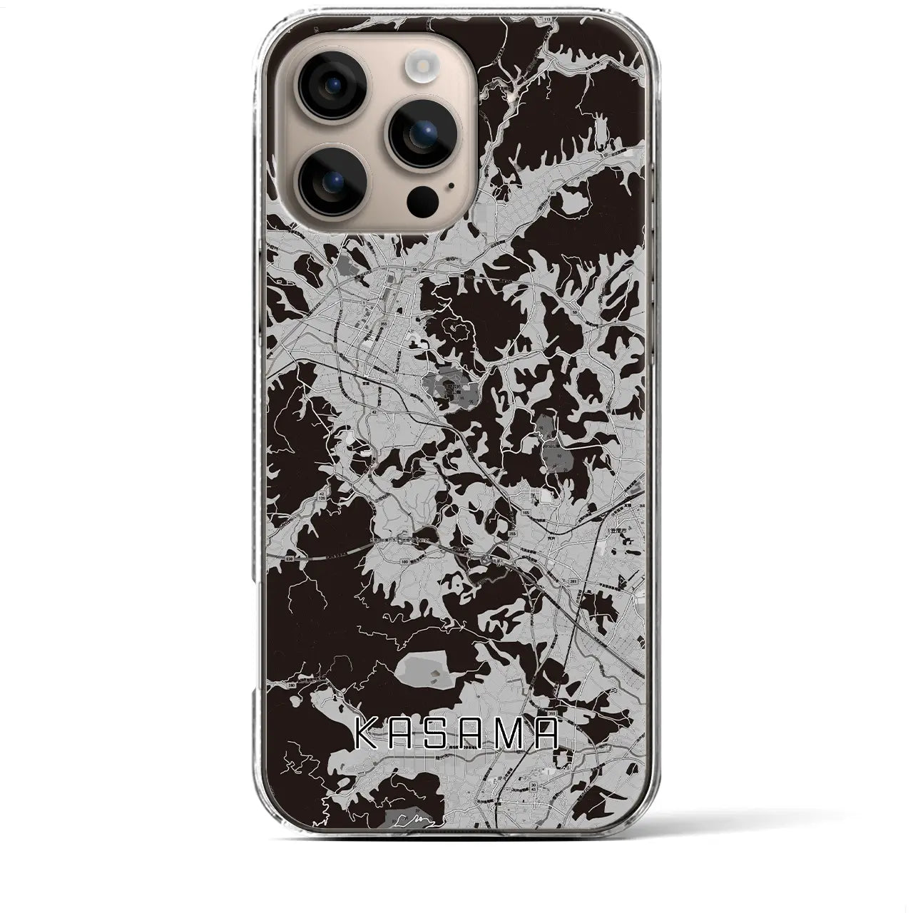 【笠間(茨城県)】地図柄iPhoneケース(クリアタイプ)