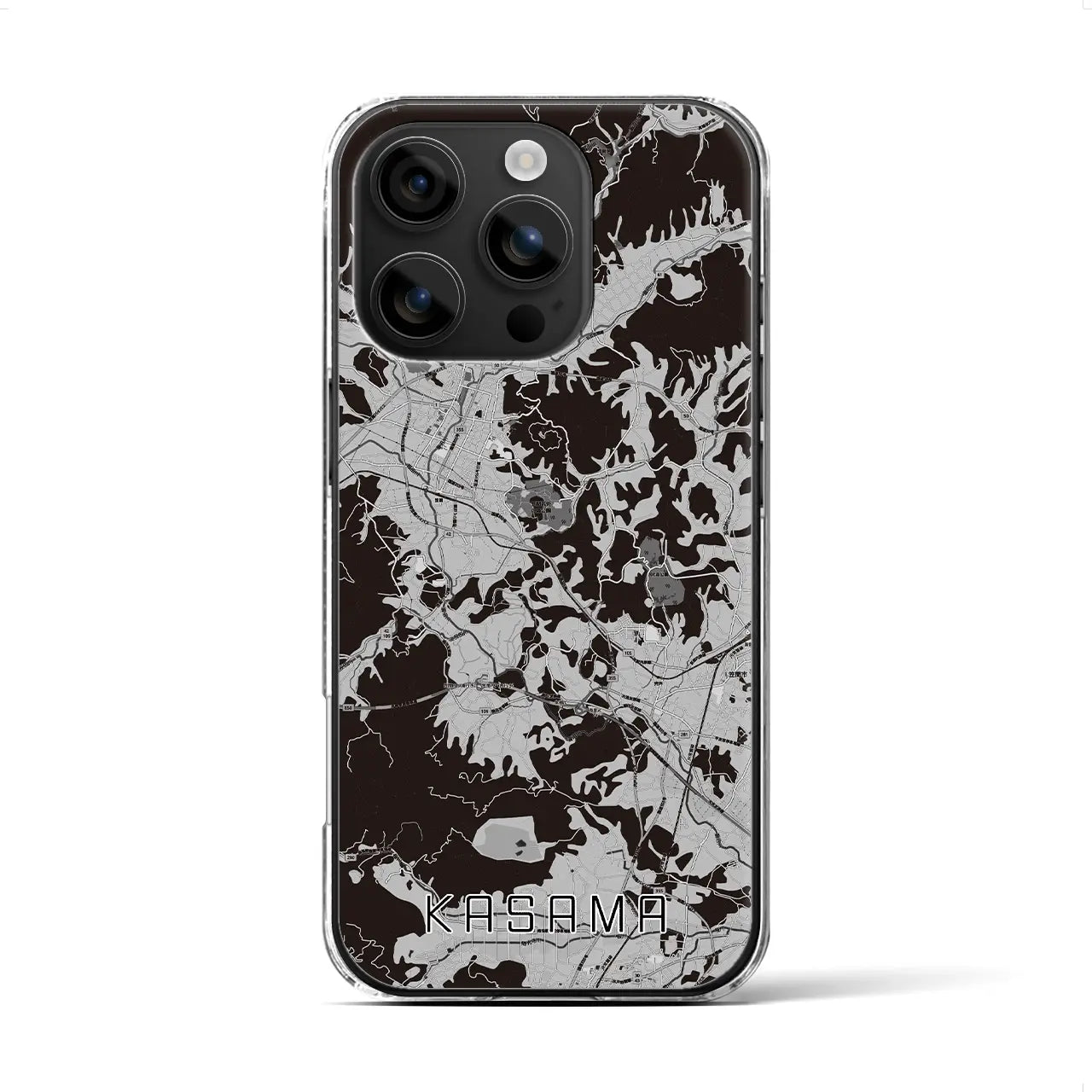 【笠間(茨城県)】地図柄iPhoneケース(クリアタイプ)