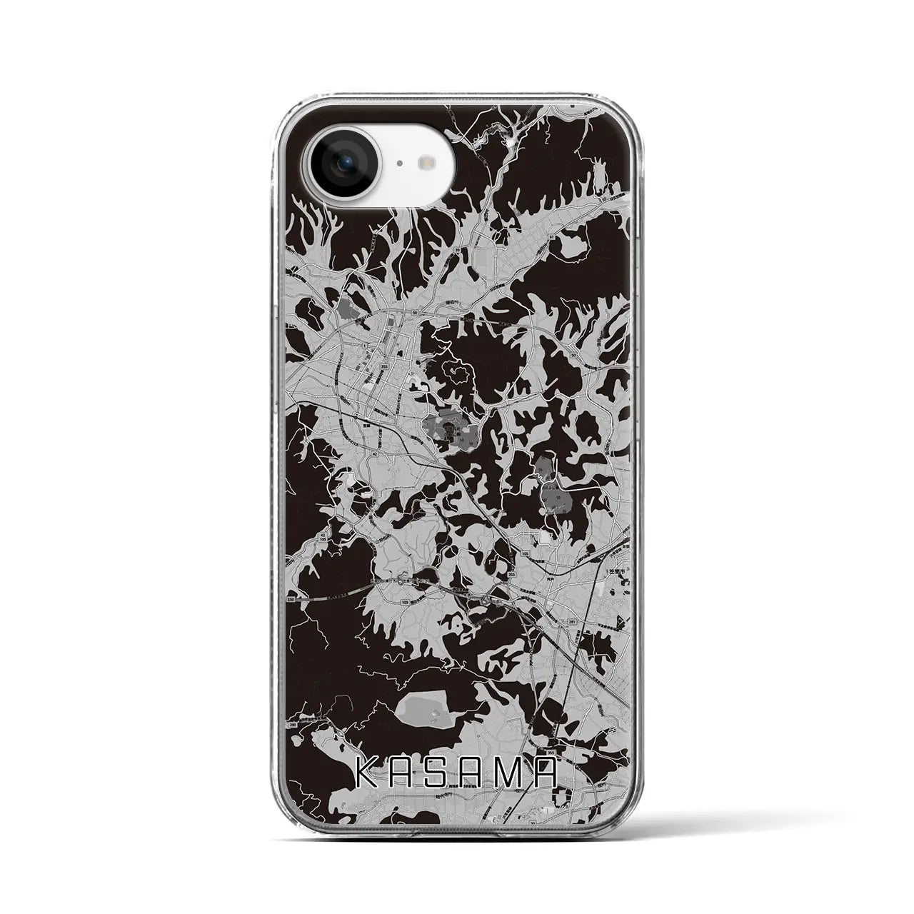 【笠間(茨城県)】地図柄iPhoneケース(クリアタイプ)