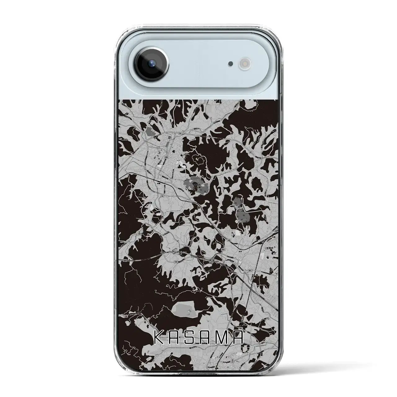 【笠間(茨城県)】地図柄iPhoneケース(クリアタイプ)