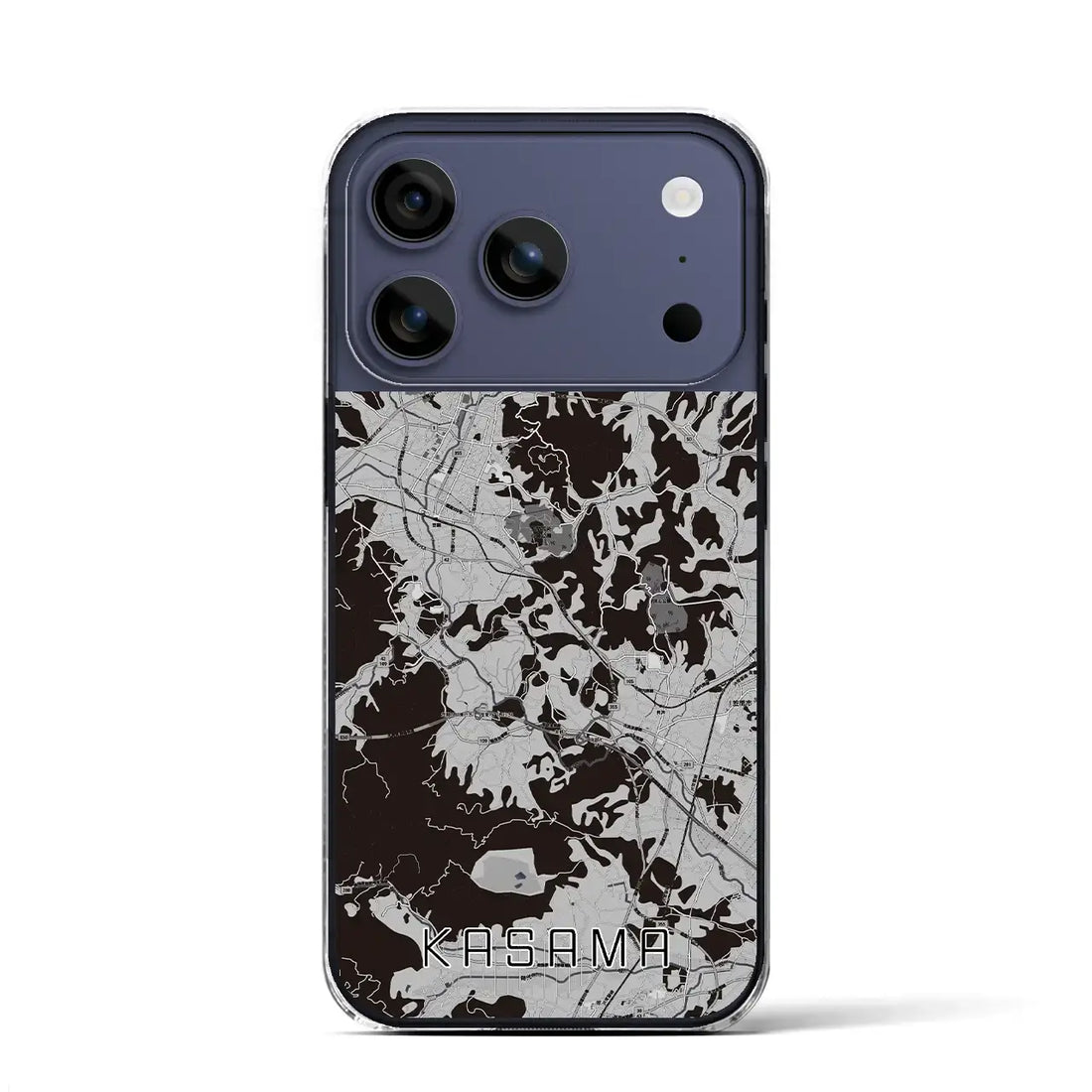 【笠間(茨城県)】地図柄iPhoneケース(クリアタイプ)