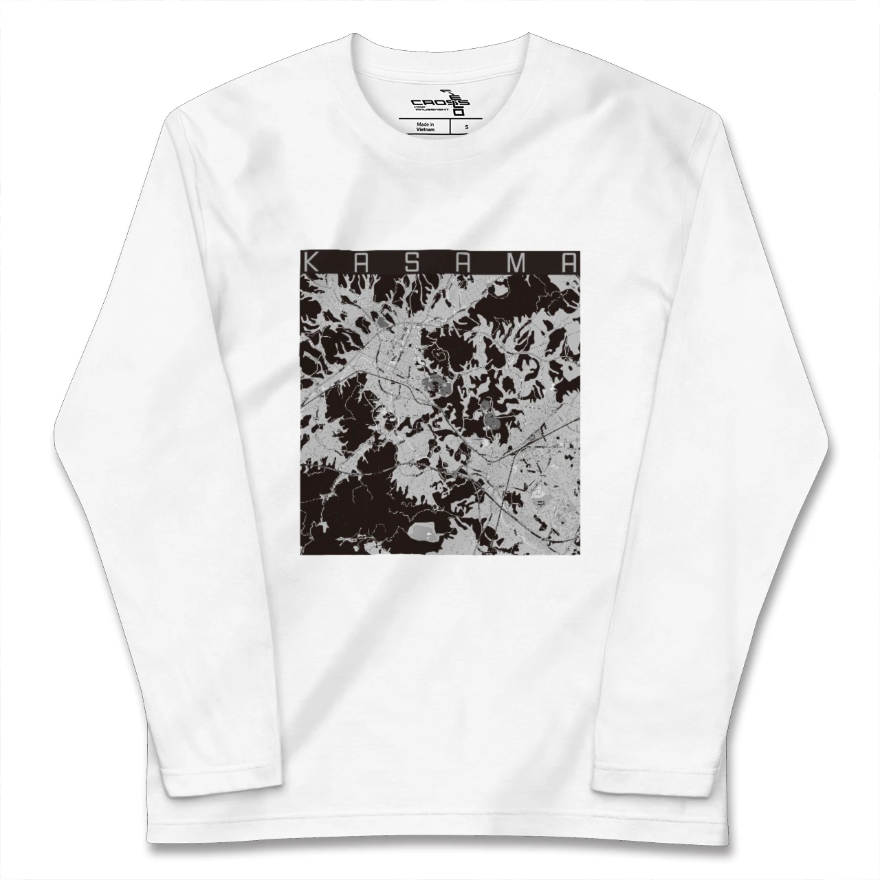 【笠間(茨城県)】地図柄ロングスリーブTシャツ