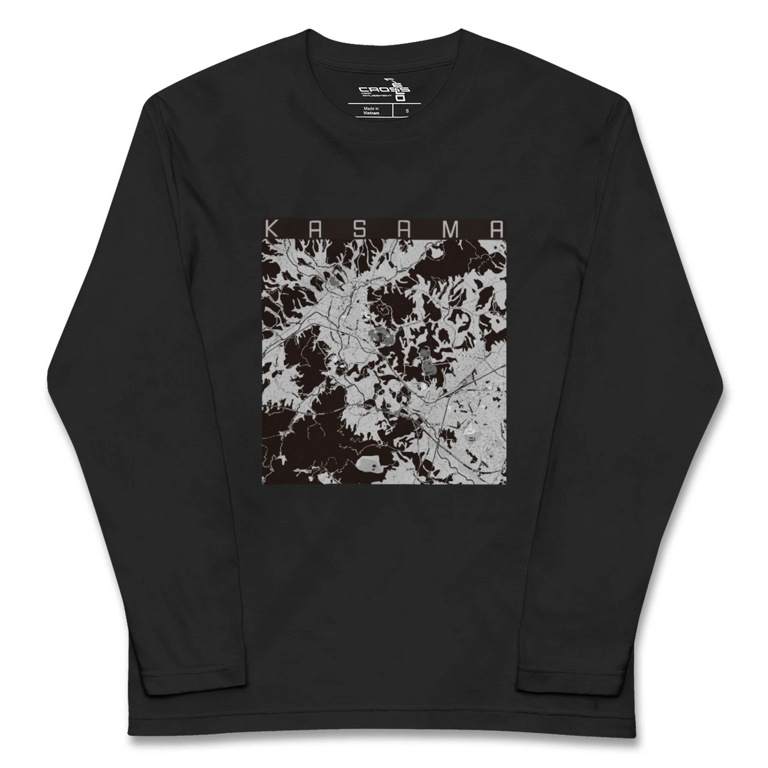 【笠間(茨城県)】地図柄ロングスリーブTシャツ