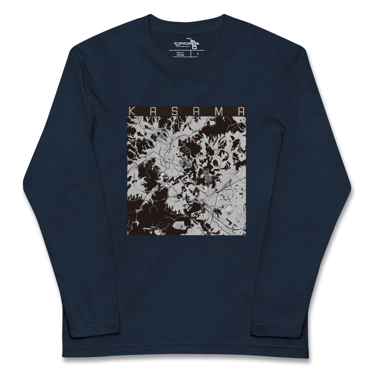 【笠間(茨城県)】地図柄ロングスリーブTシャツ