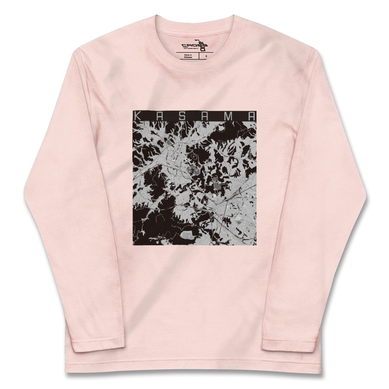 【笠間(茨城県)】地図柄ロングスリーブTシャツ