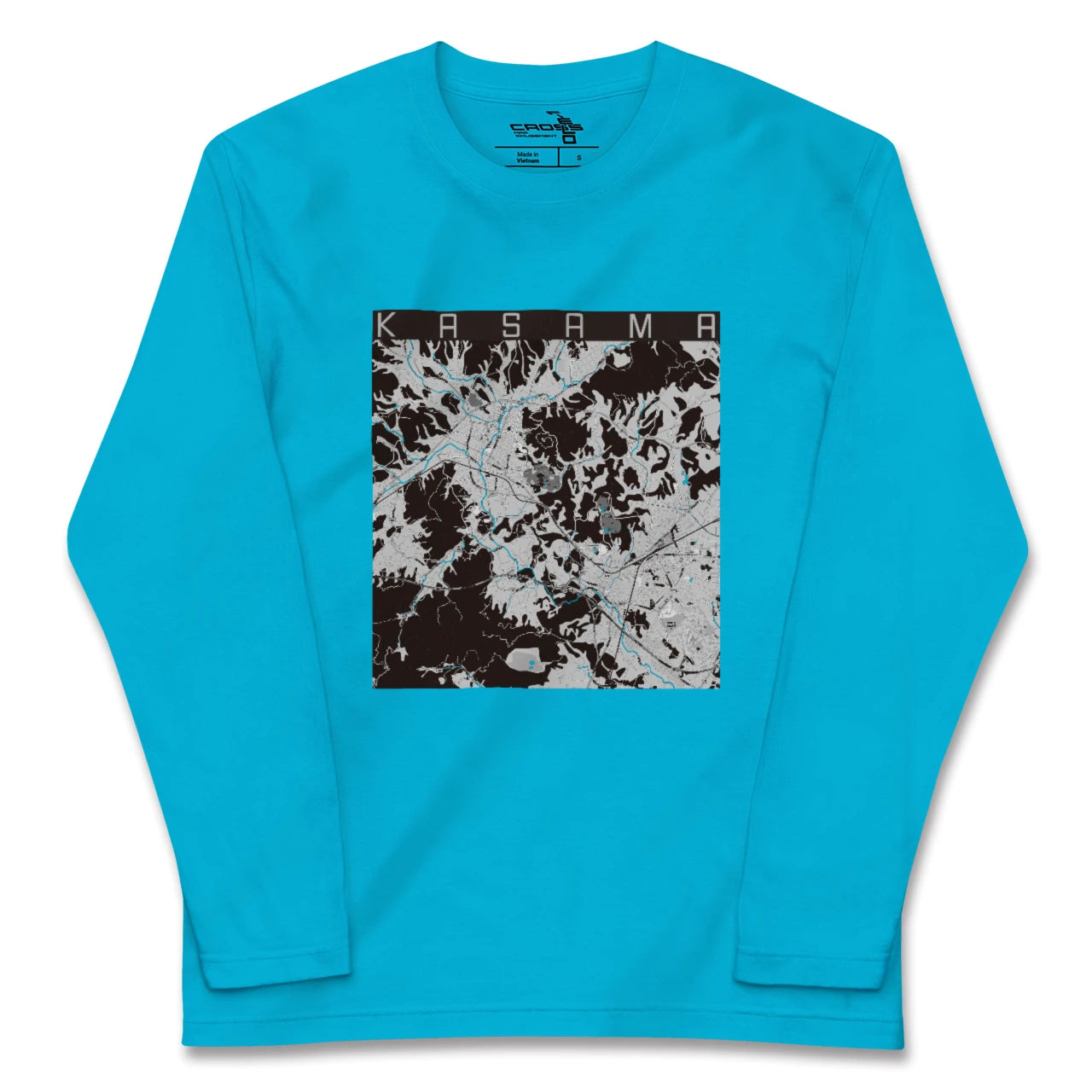 【笠間(茨城県)】地図柄ロングスリーブTシャツ