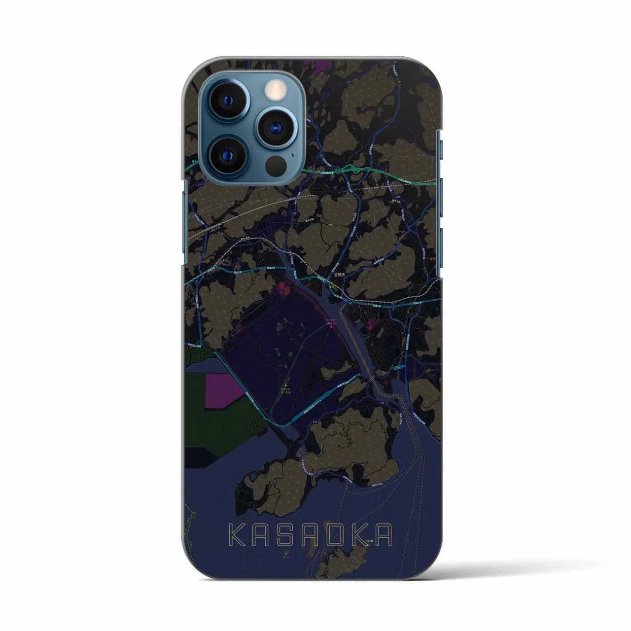 【笠岡(岡山県)】地図柄iPhoneケース(バックカバータイプ)