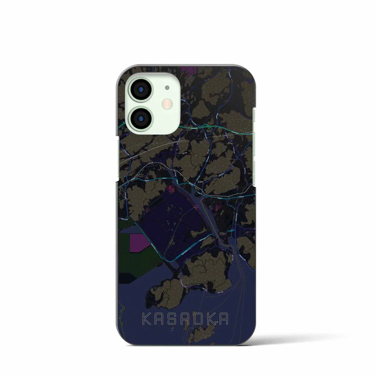 【笠岡(岡山県)】地図柄iPhoneケース(バックカバータイプ)